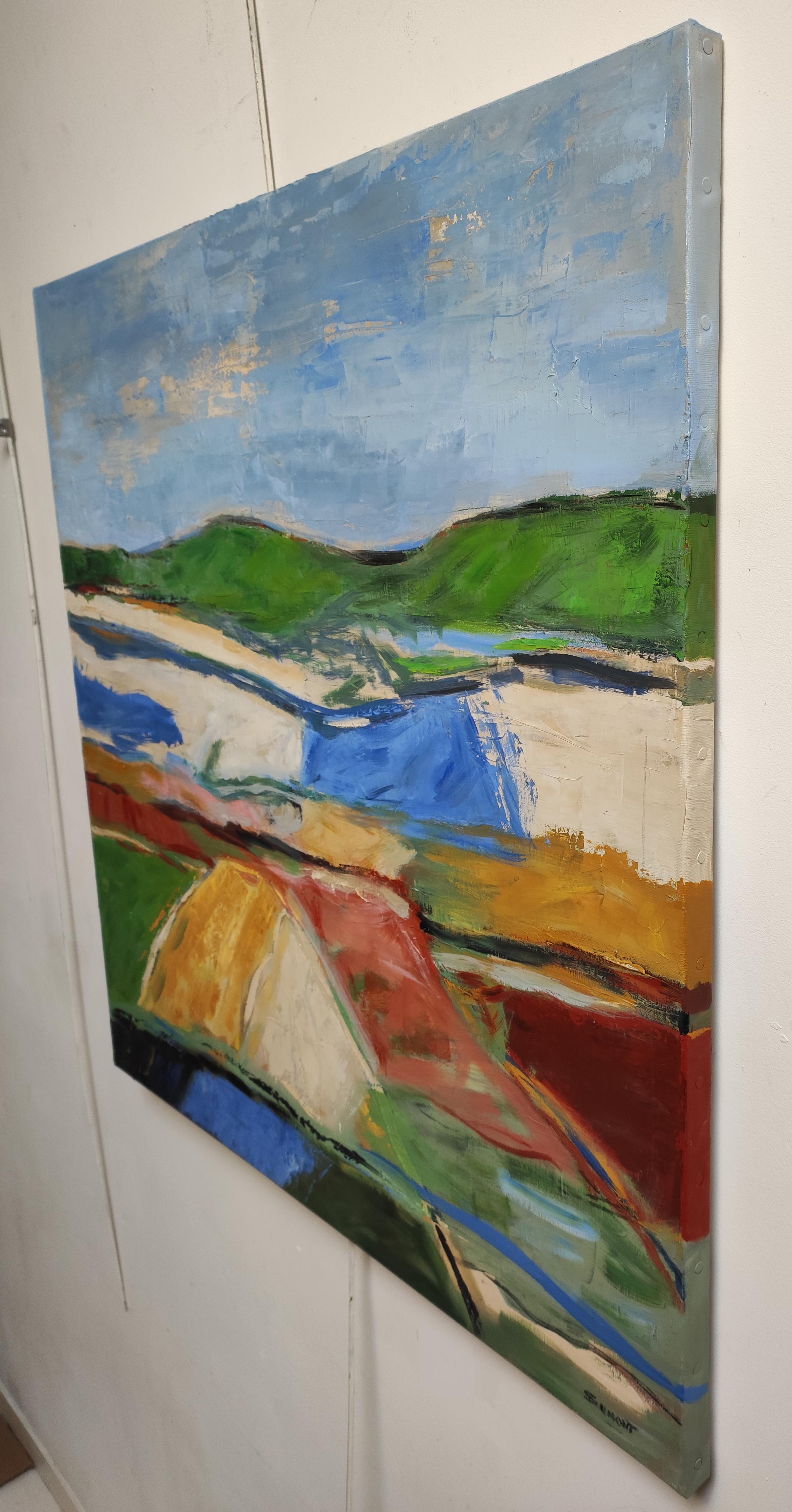 Paesaggio cromatico -Terres fauves,  Astratto, olio su tela, espressionista in vendita 7