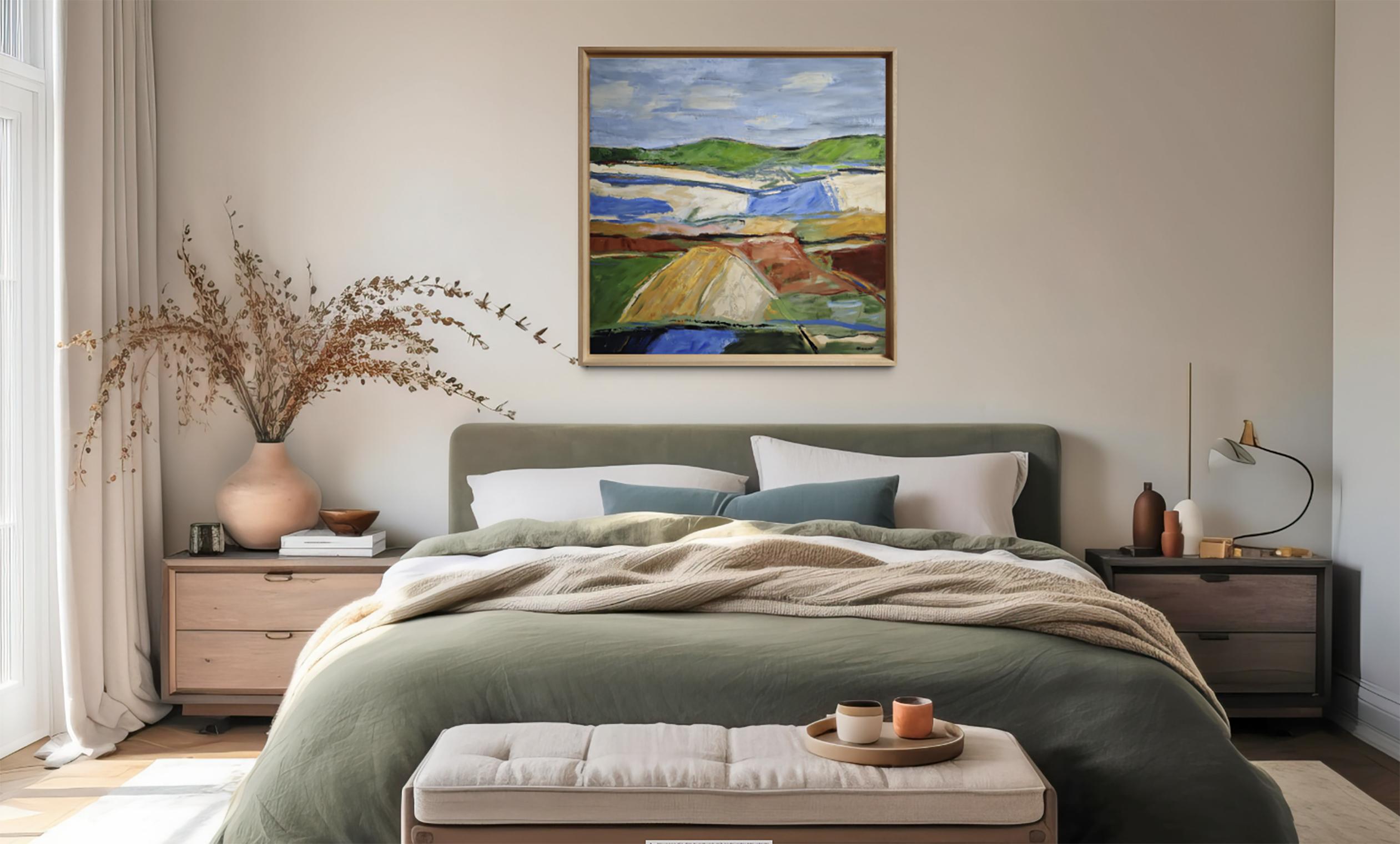 Paesaggio cromatico -Terres fauves,  Astratto, olio su tela, espressionista in vendita 9