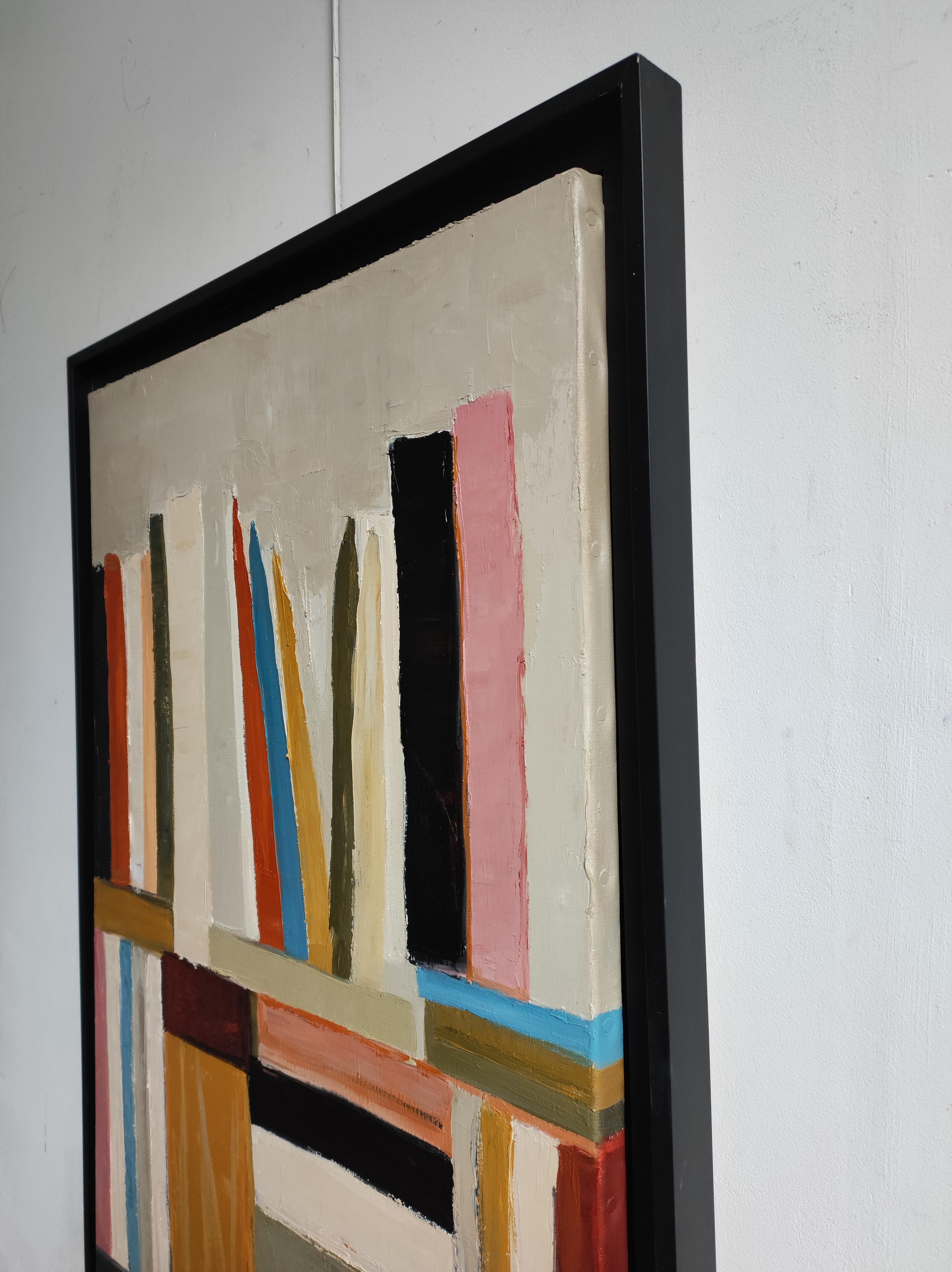 Palette de pensées, Astratto, Biblioteca nera, Espressionismo contemporaneo, Olio in vendita 3