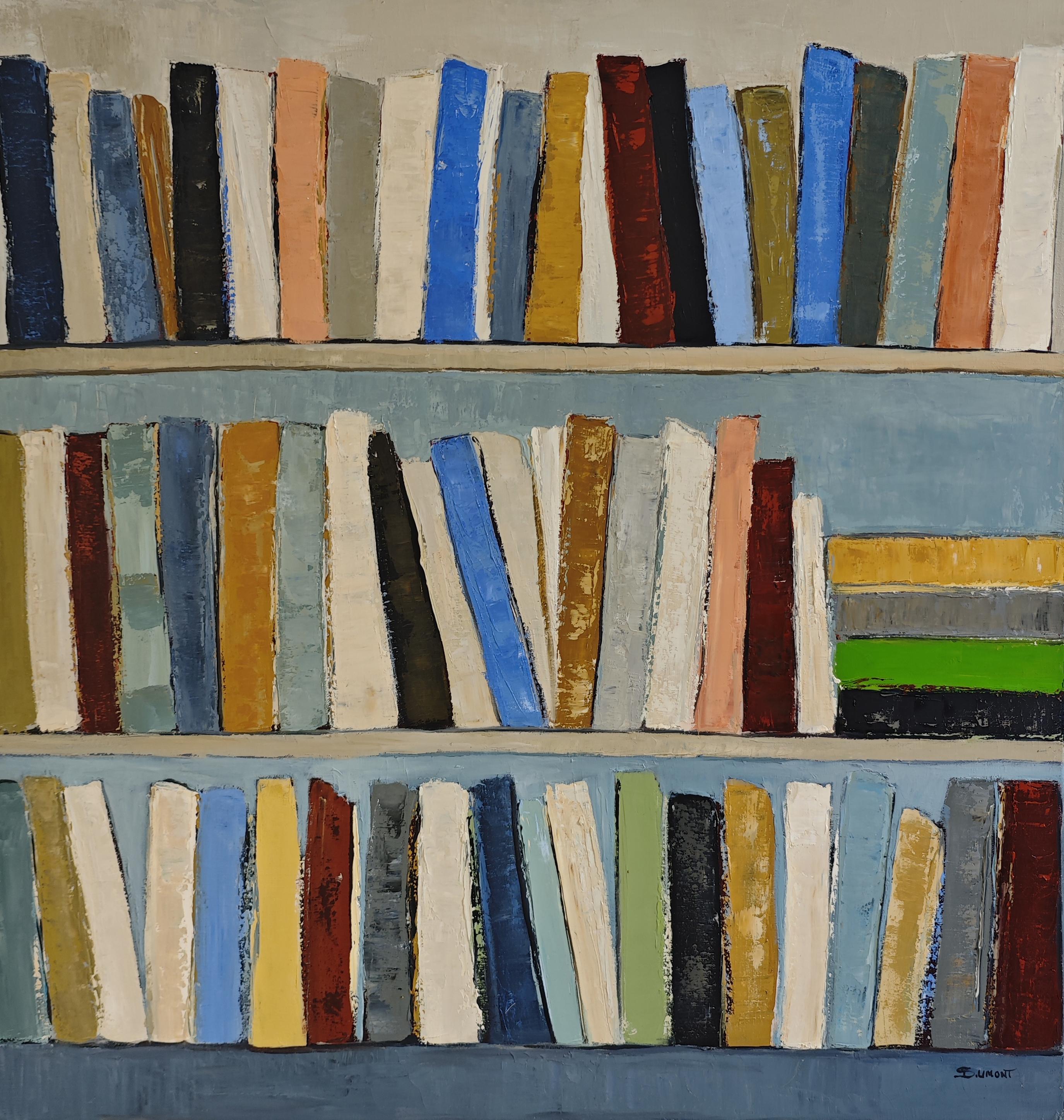 Clin d'oeil, Gran bodegón, Libros, Artista francés, Expresionismo, Contemporáneo en venta 3