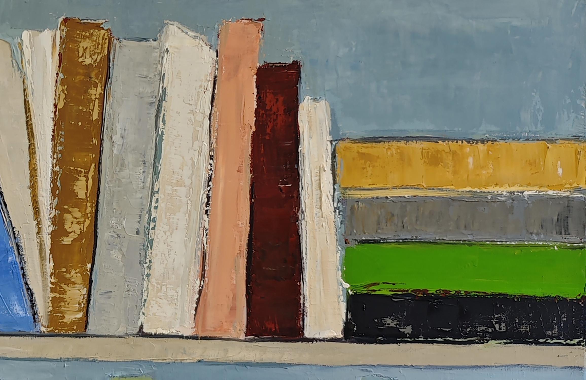 Clin d'oeil, Gran bodegón, Libros, Artista francés, Expresionismo, Contemporáneo en venta 5