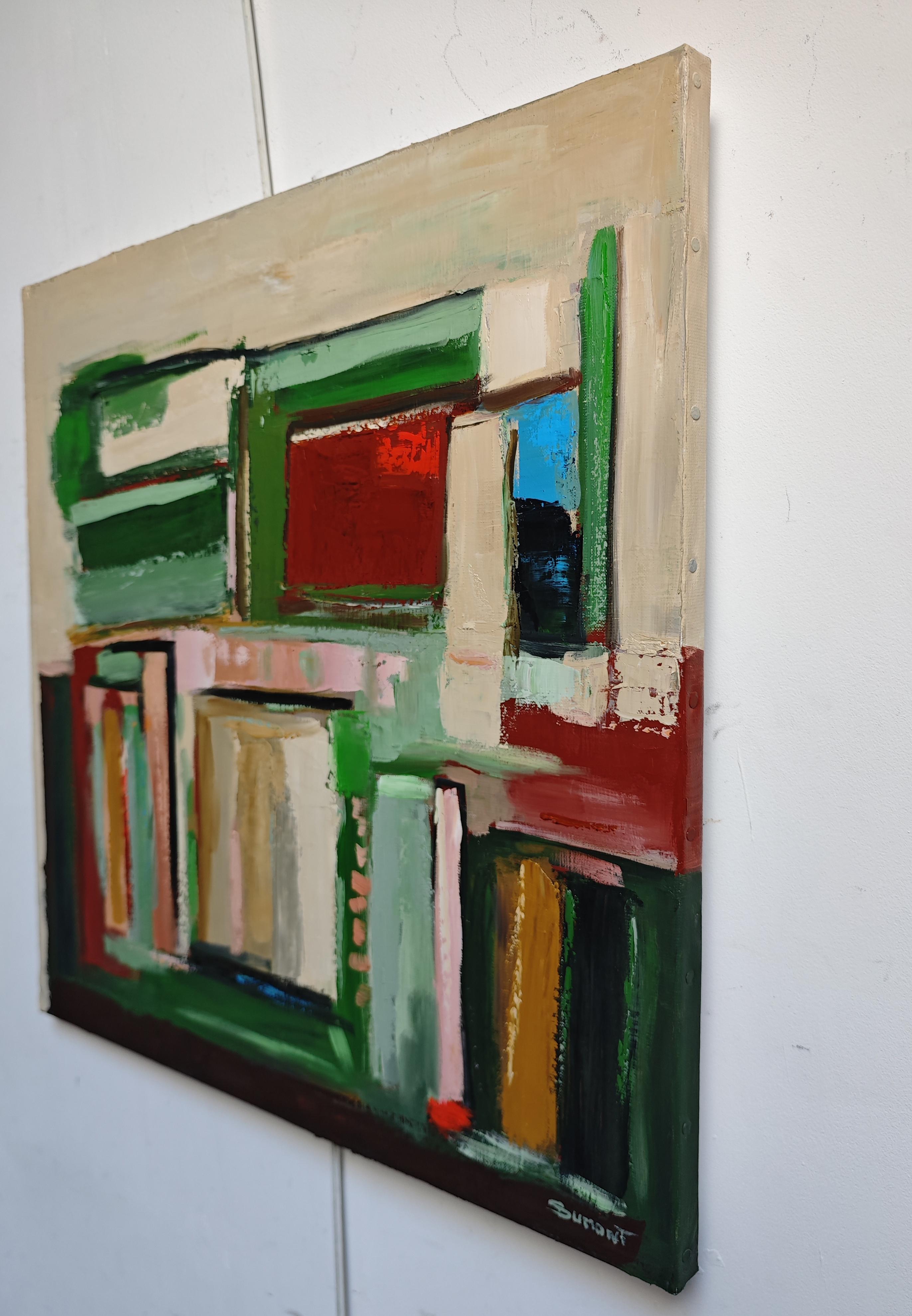 Color Choreography - Modern Abstract Landscape paint – Original Oil on Canvas - Painting by SOPHIE DUMONT