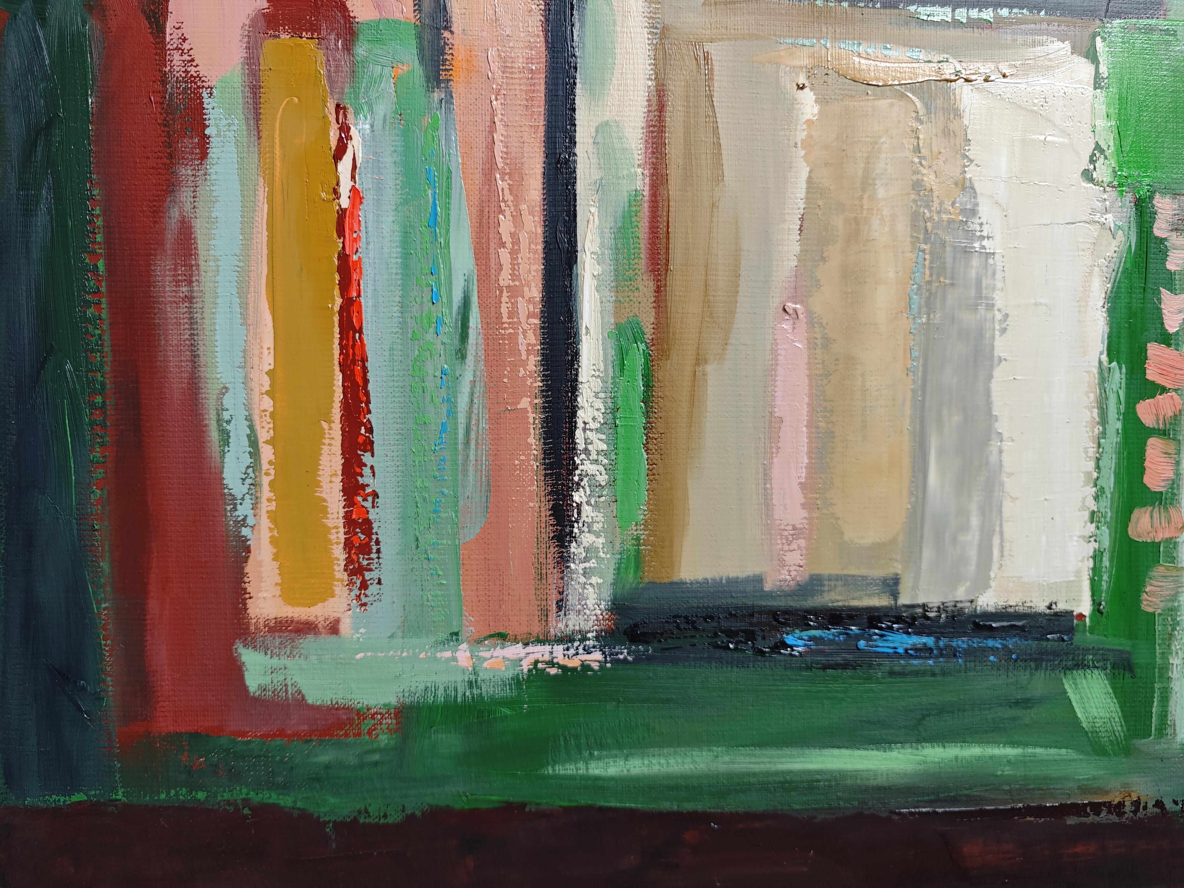 Color Choreography - Modern Abstract Landscape paint – Original Oil on Canvas For Sale 1