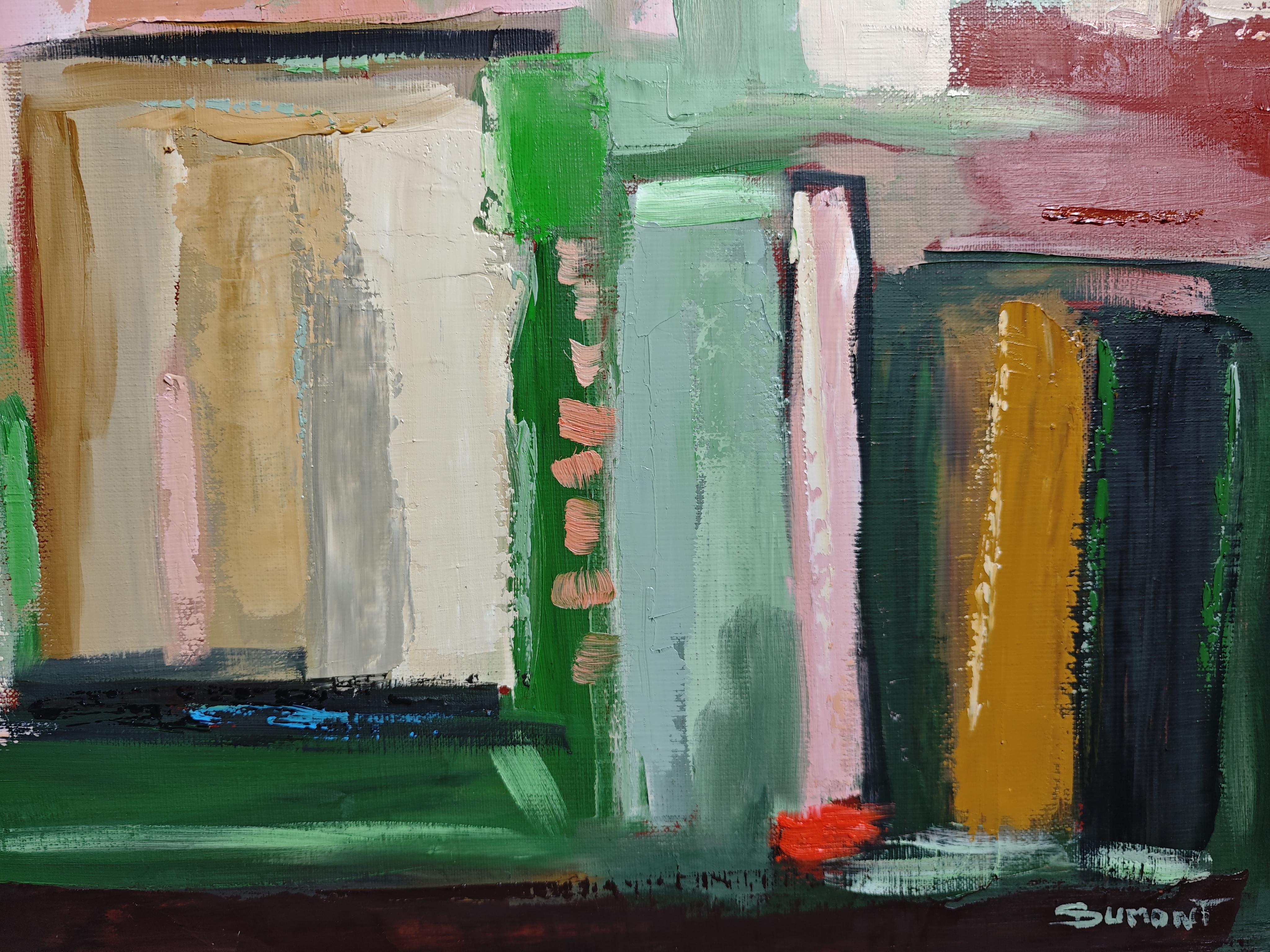 Color Choreography - Modern Abstract Landscape paint – Original Oil on Canvas For Sale 3