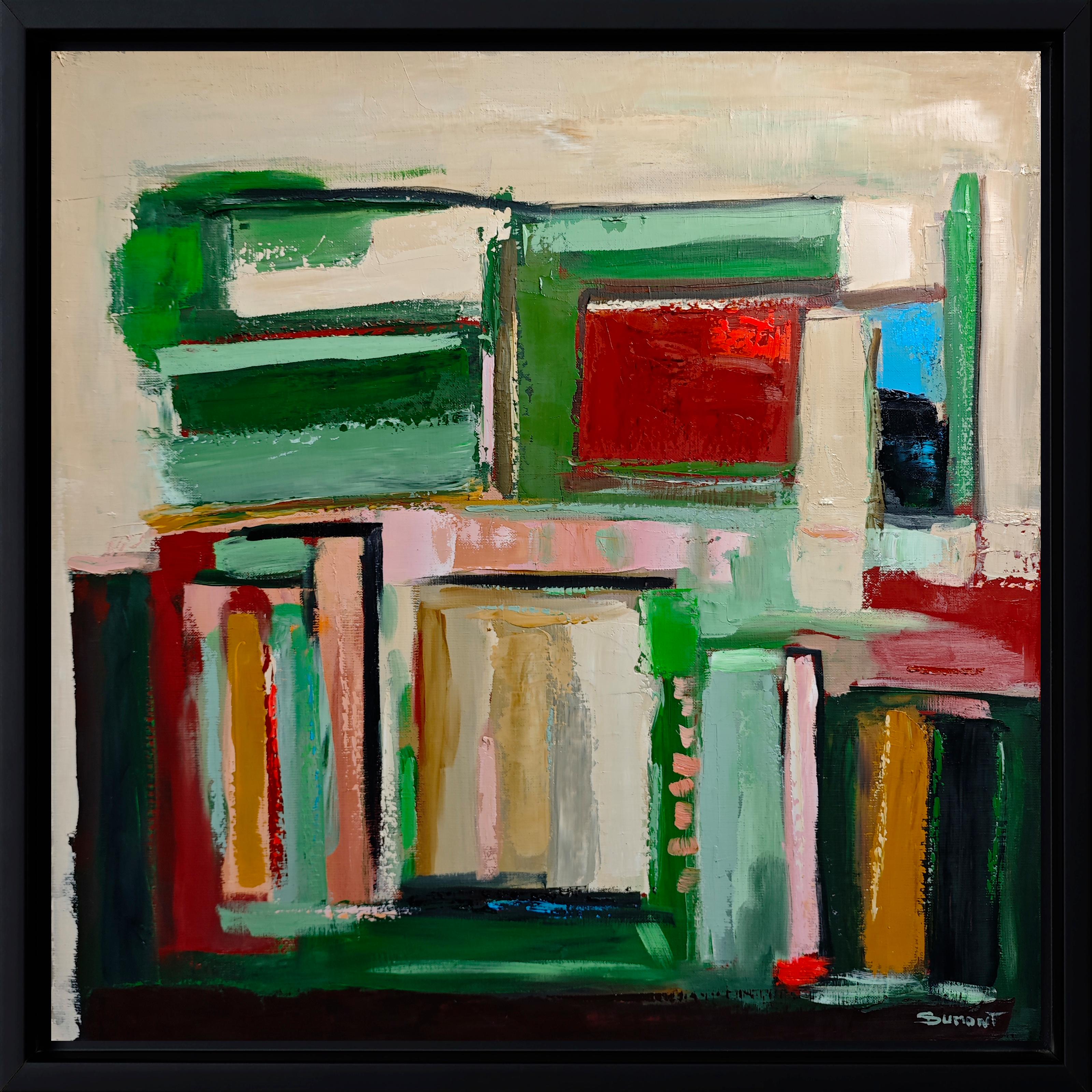 Color Choreography - Modern Abstract Landscape paint – Original Oil on Canvas For Sale 4