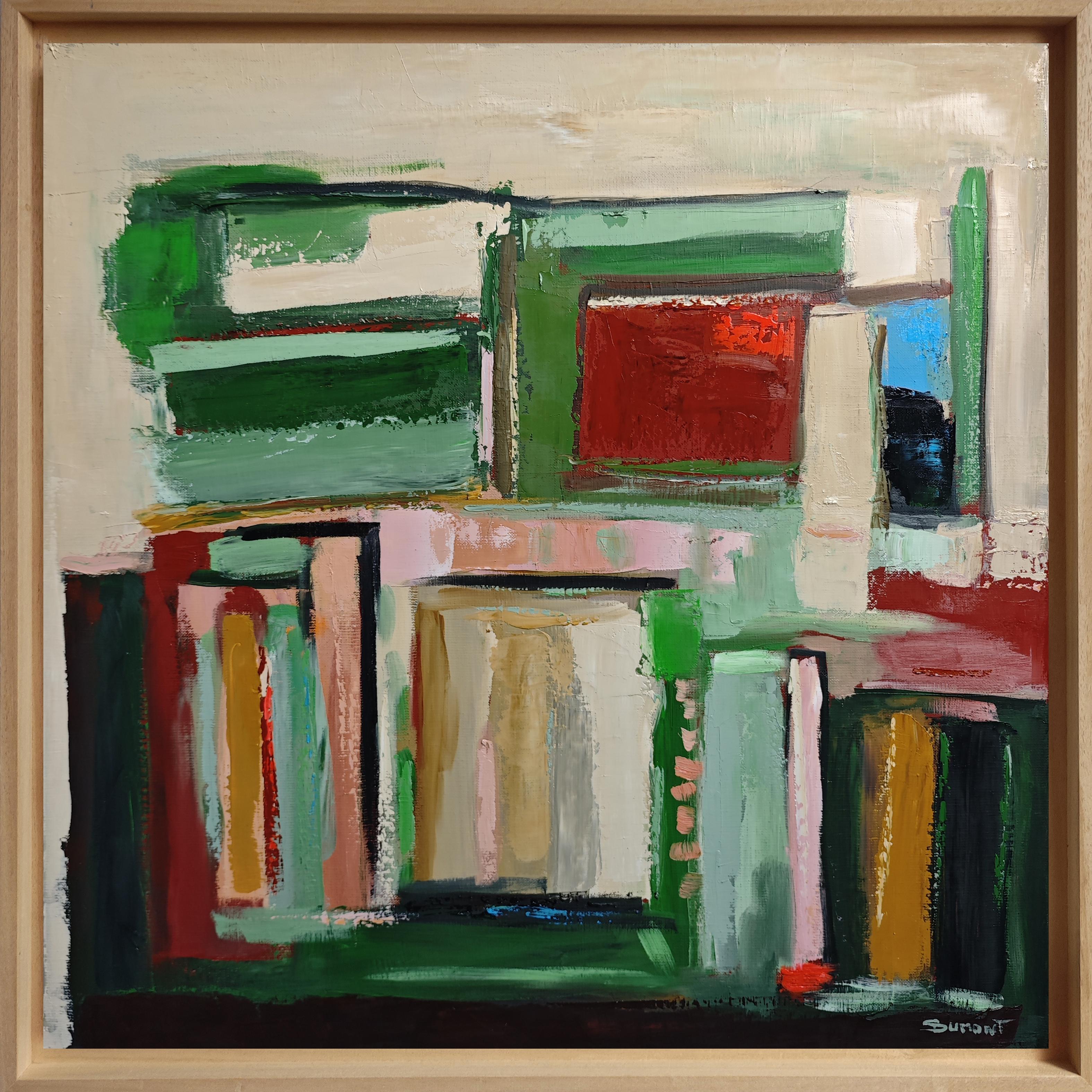 Color Choreography - Modern Abstract Landscape paint - Original Öl auf Leinwand