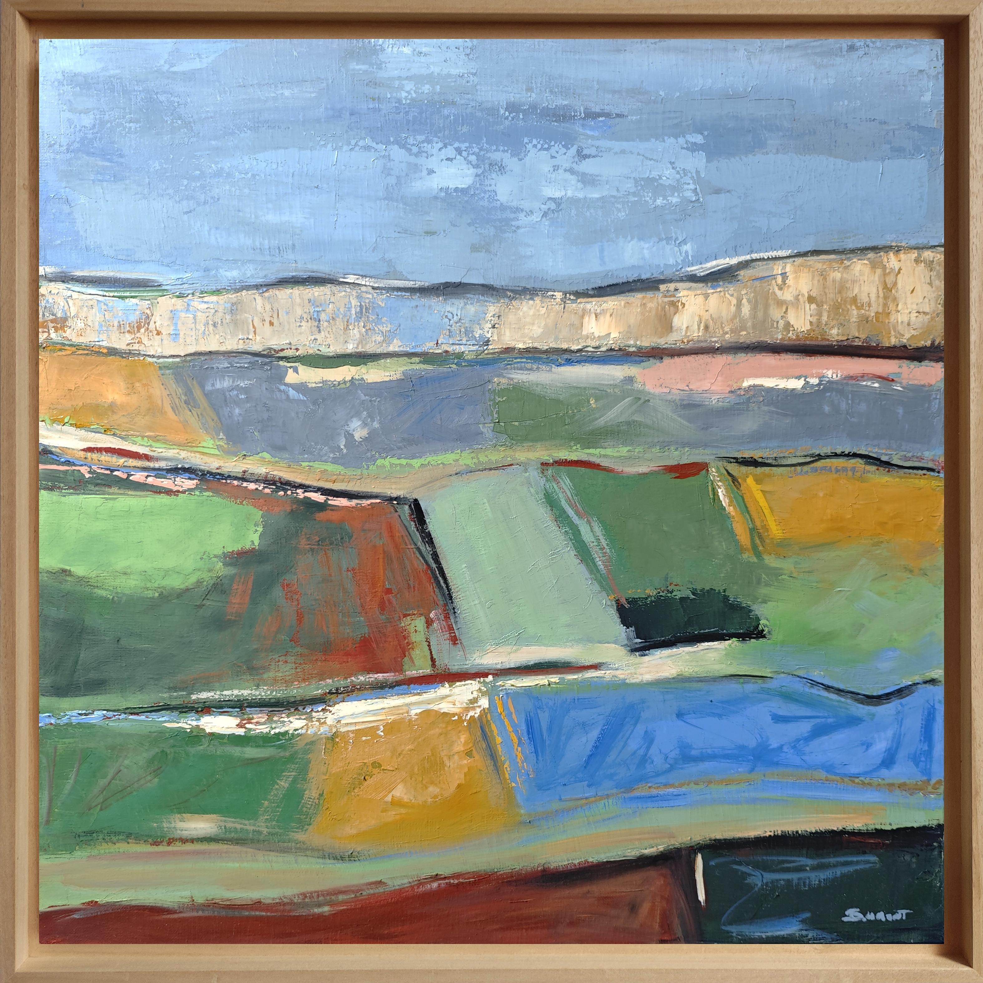 Rhapsodie Colorée Oil Painting on Linen, Abstract Landscape, 2024