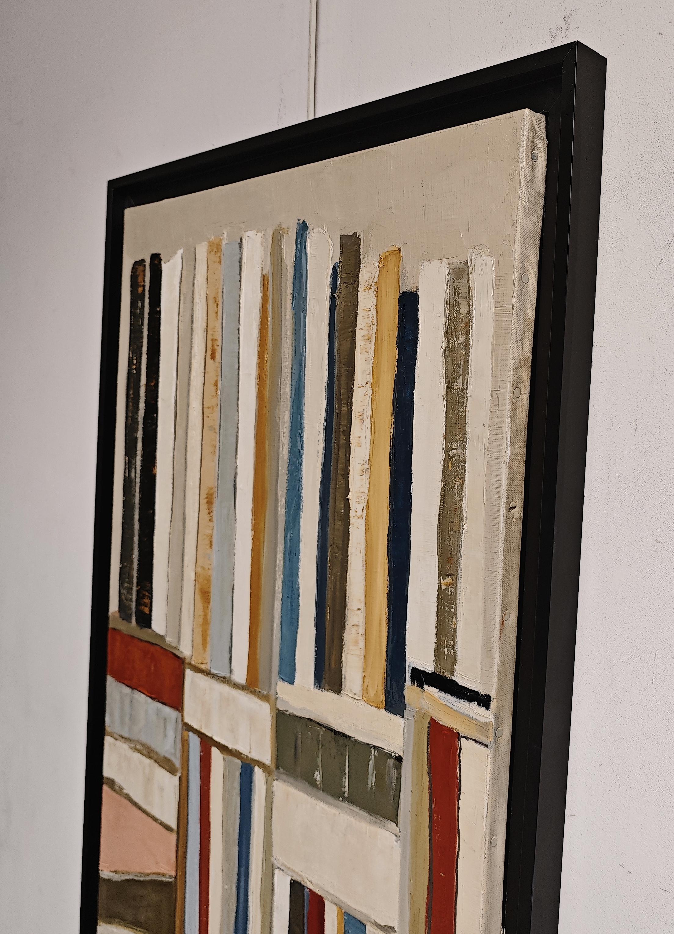 Litteraire a compressione, Astratto, Biblioteca, Espressionismo, Contemporaneo, Olio 6