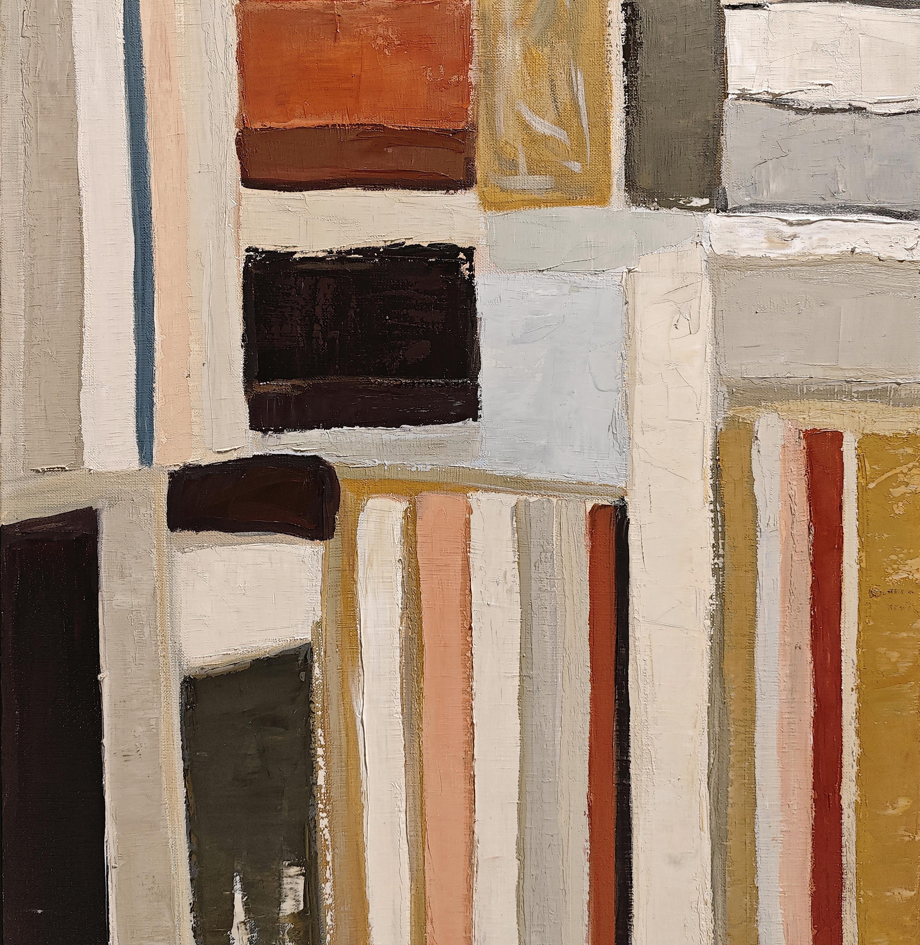 Litteraire a compressione, Astratto, Biblioteca, Espressionismo, Contemporaneo, Olio 4