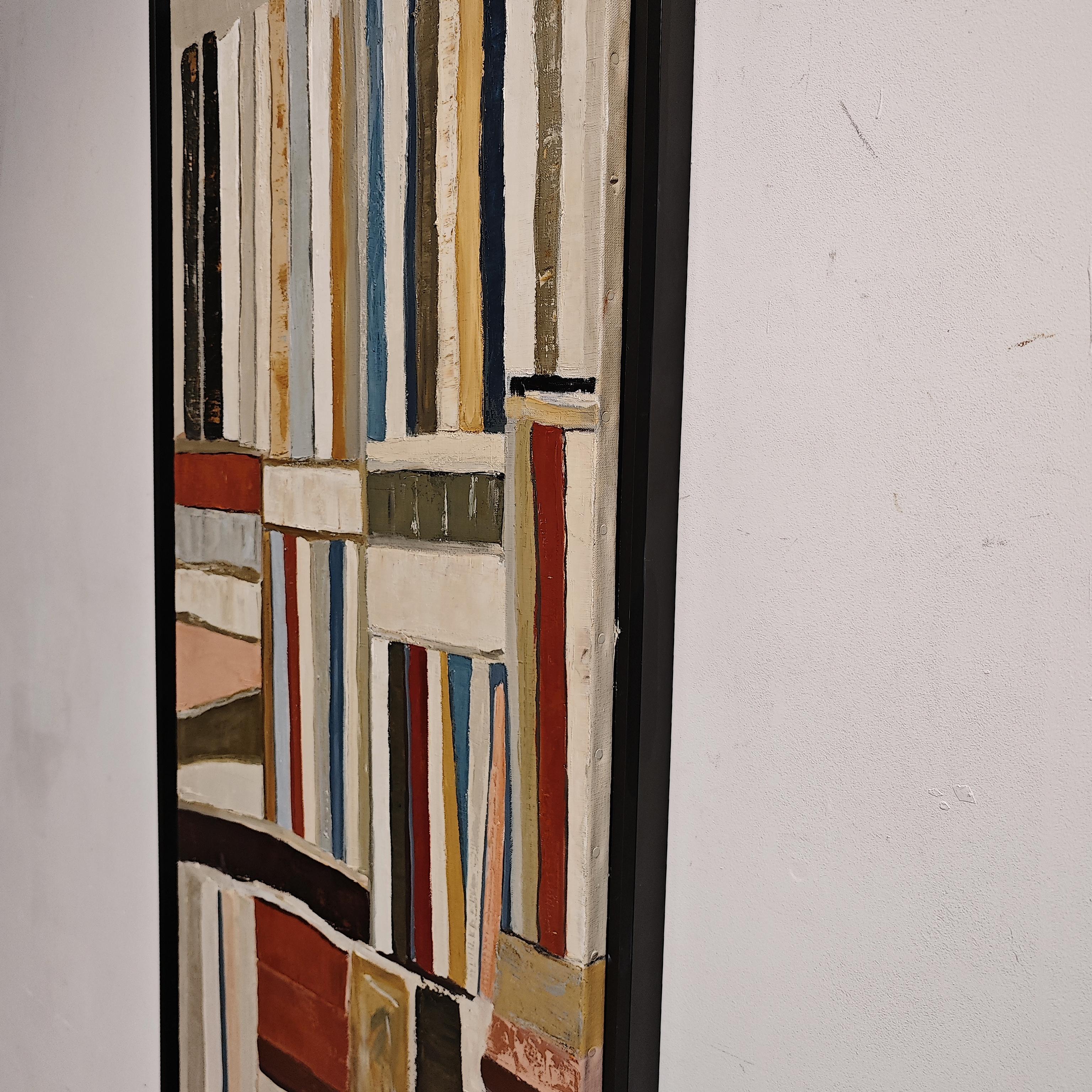 Litteraire a compressione, Astratto, Biblioteca, Espressionismo, Contemporaneo, Olio 5