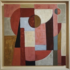 «Construction intime», pintura geométrica abstracta contemporánea de Sophie Dumont