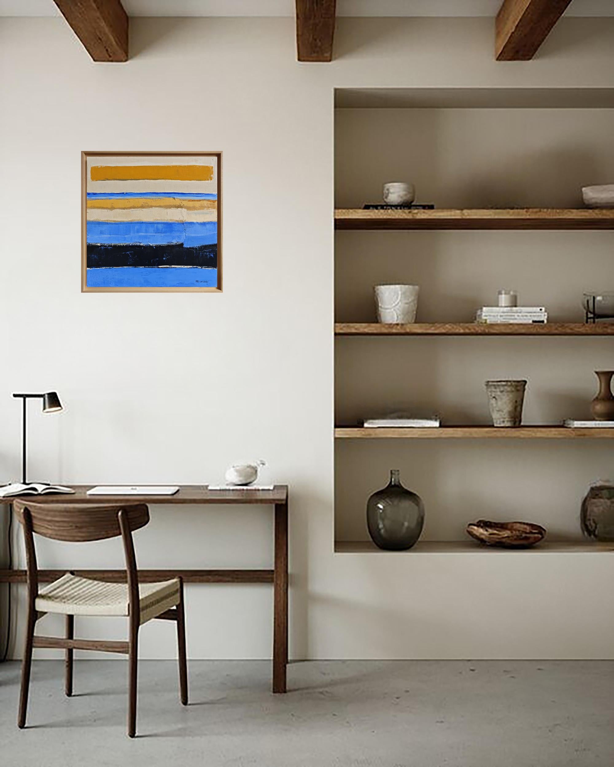 Unter dem Wind, Öl, Expressionismus, Multicolor, Französisch, Abstrakt, Minimalismus – Painting von SOPHIE DUMONT