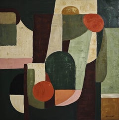 Correspondances, Modern Abstract painting, Geometric, Original Oil on Canvas