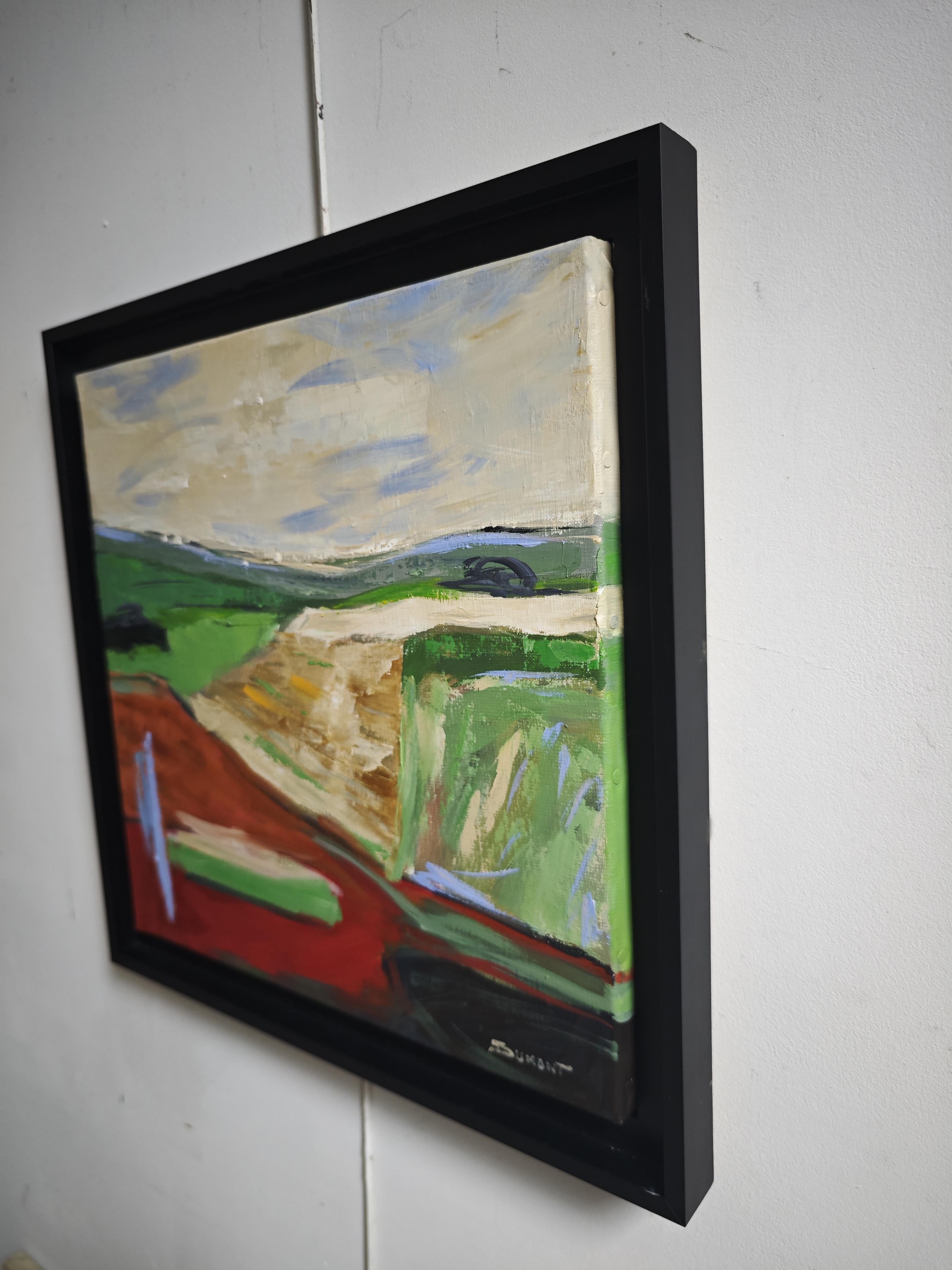 Medium: Oil on linen canvas
Canvas size: 40 x 40 cm (15.75 x 15.75 in)
Framed size: 47 x 47 cm (18.5 x 18.5 in)
Frame: Black wood floater frame
Technique: Oil, applied with palette knife
Year: 2025
Category: Contemporary Painting
Style: Abstract,