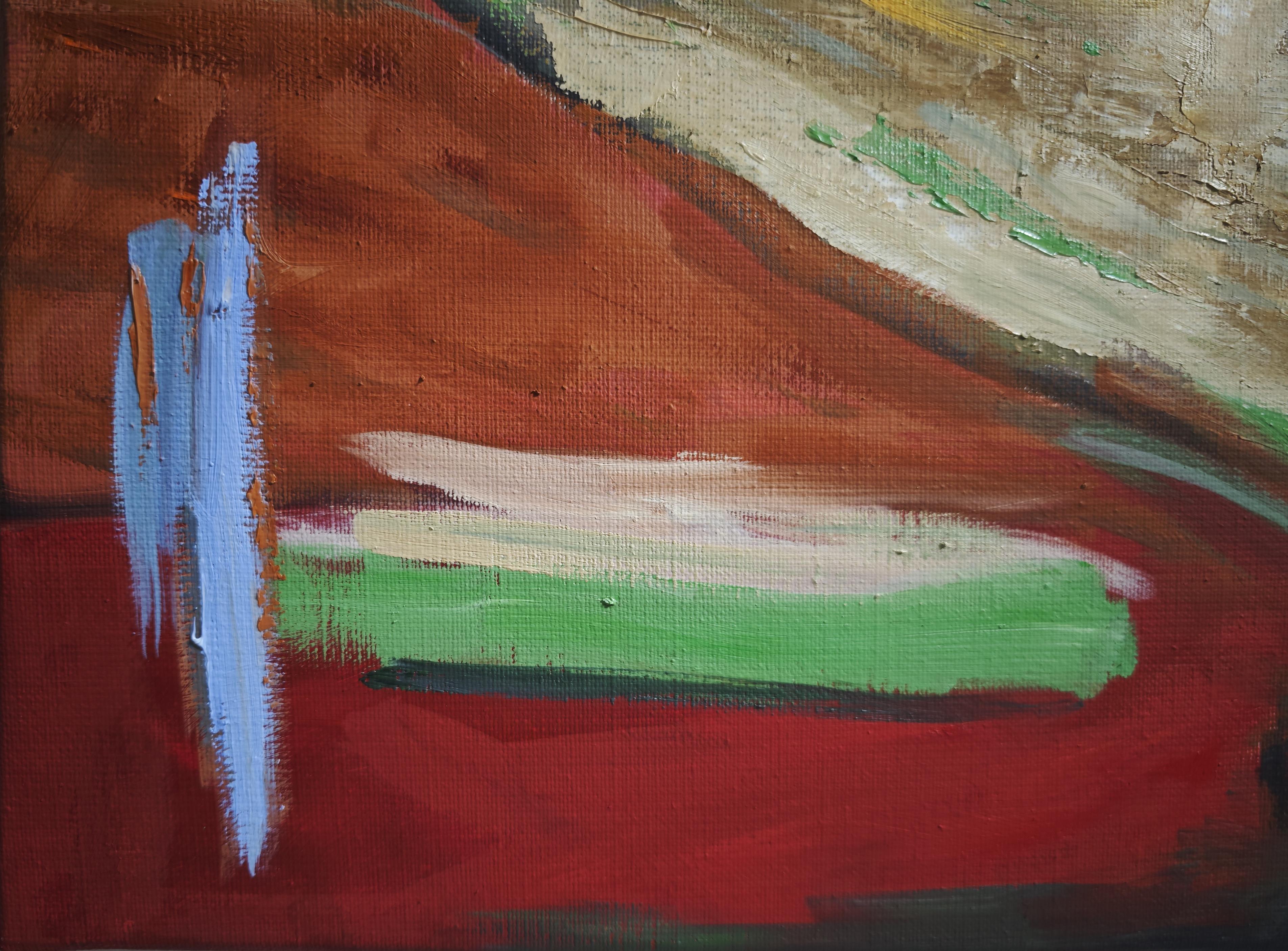 Couleurs d' Aout – Original Textured Abstract Landscape Oil Painting, French Art 2