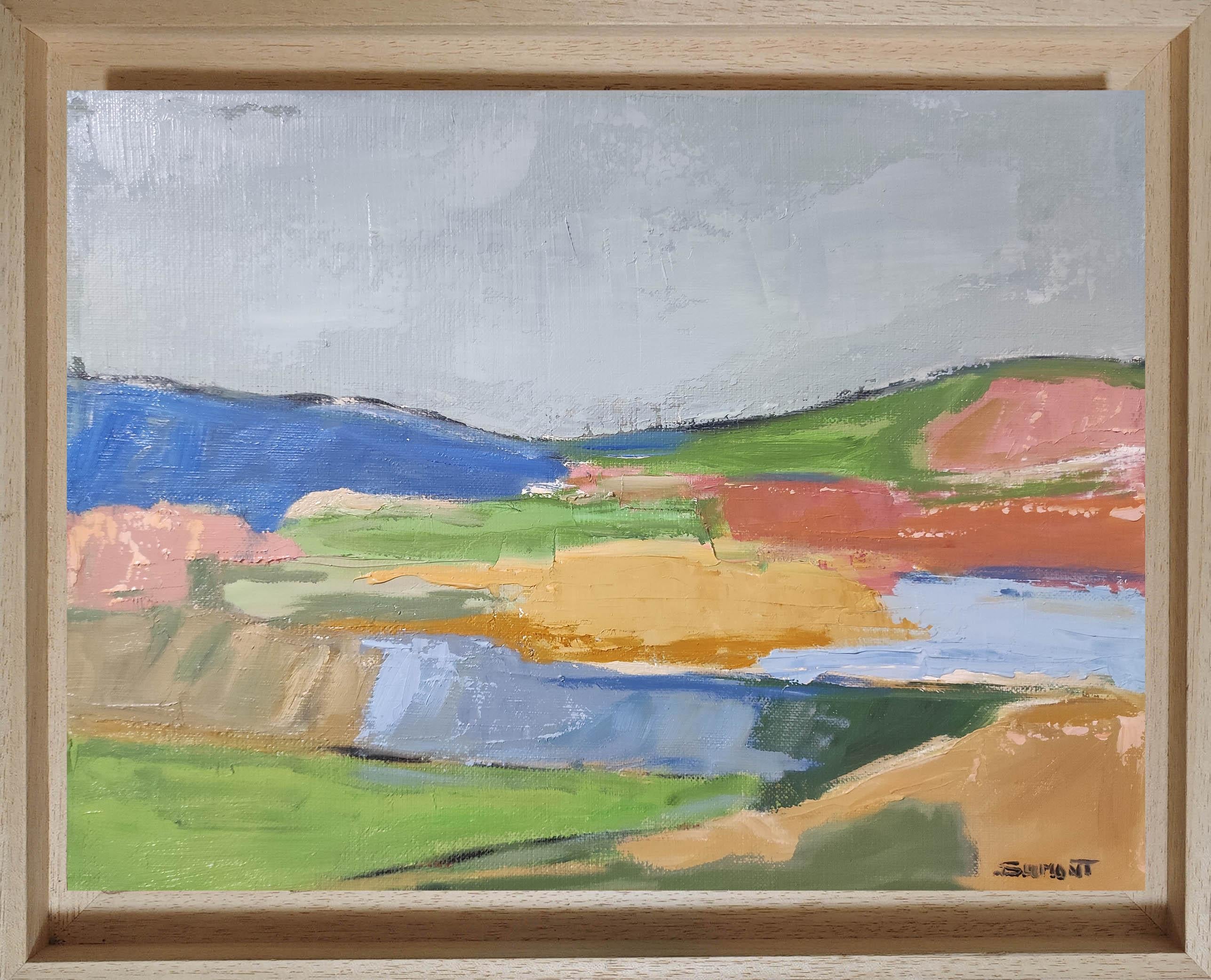 Couleurs éphemeres, Abstract landscape, oil on canvas, expressionism, french