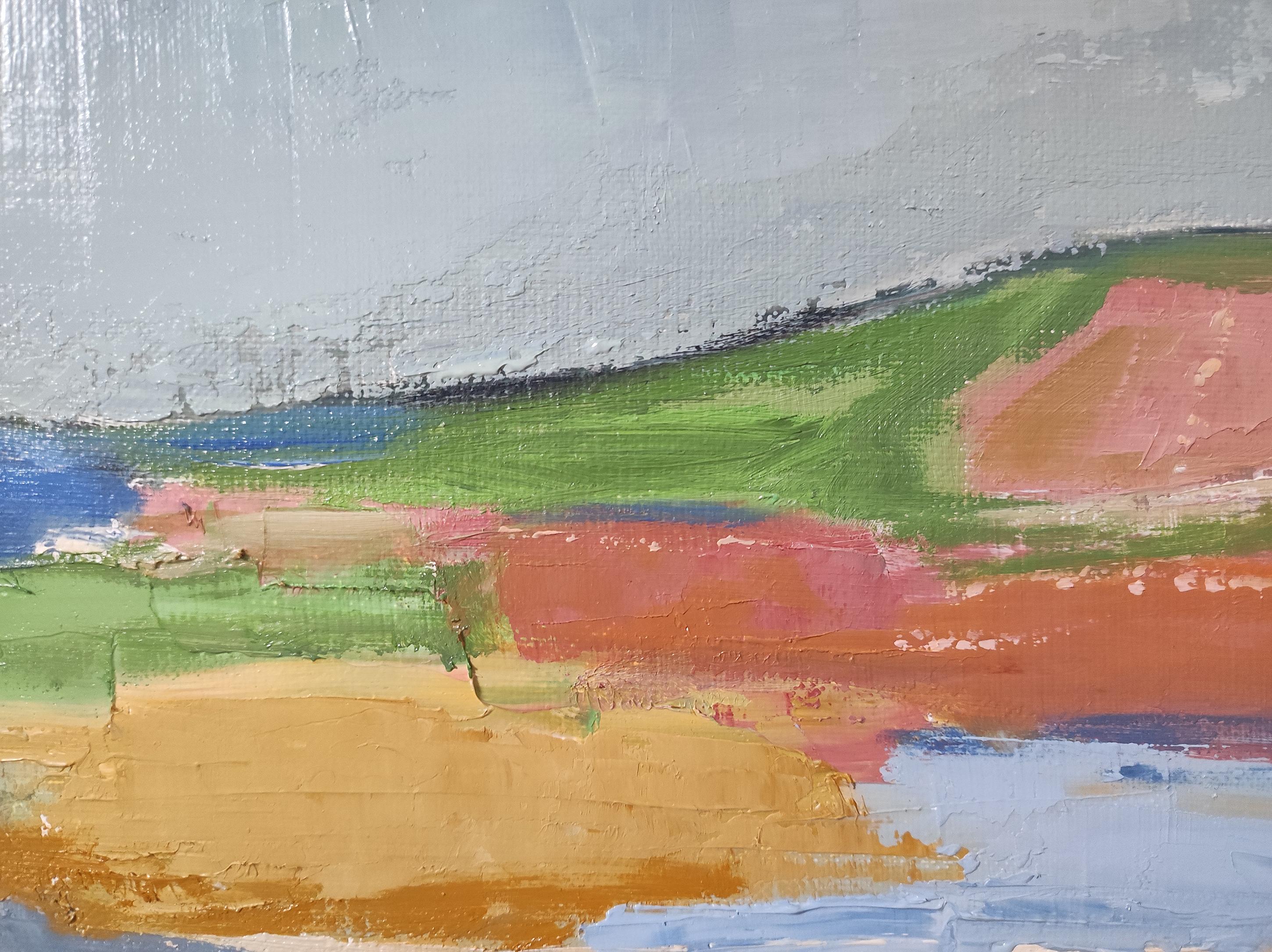 Couleurs éphémères, paysage, huile sur toile, expressionnisme, multicolore, français - Expressionnisme abstrait Painting par SOPHIE DUMONT