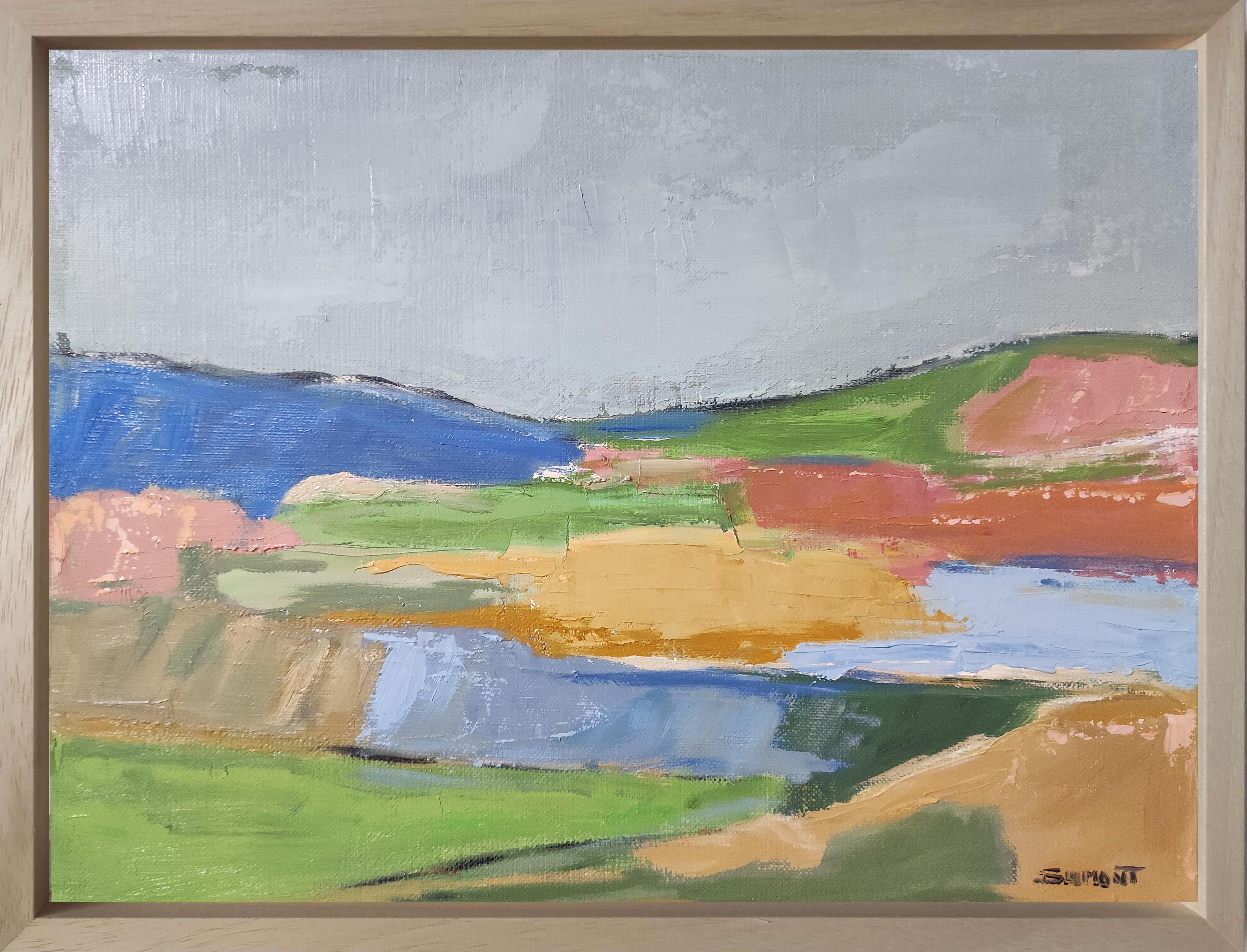 Couleurs éphemeres, landscape, oil on canvas, expressionism, multicolor, french For Sale 2