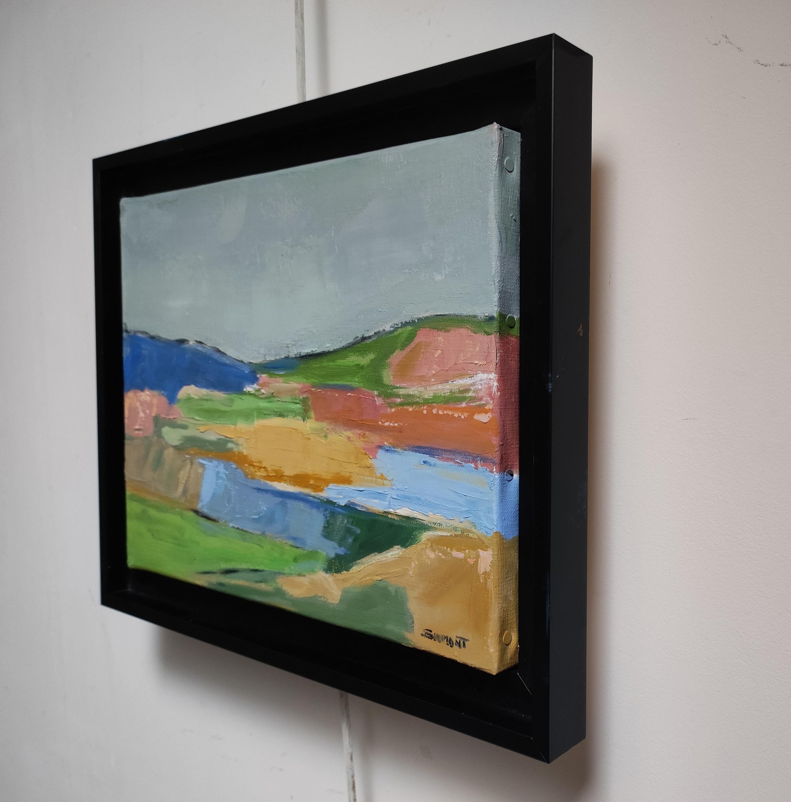 Couleurs éphemeres, landscape, oil on canvas, expressionism, multicolor, french For Sale 4