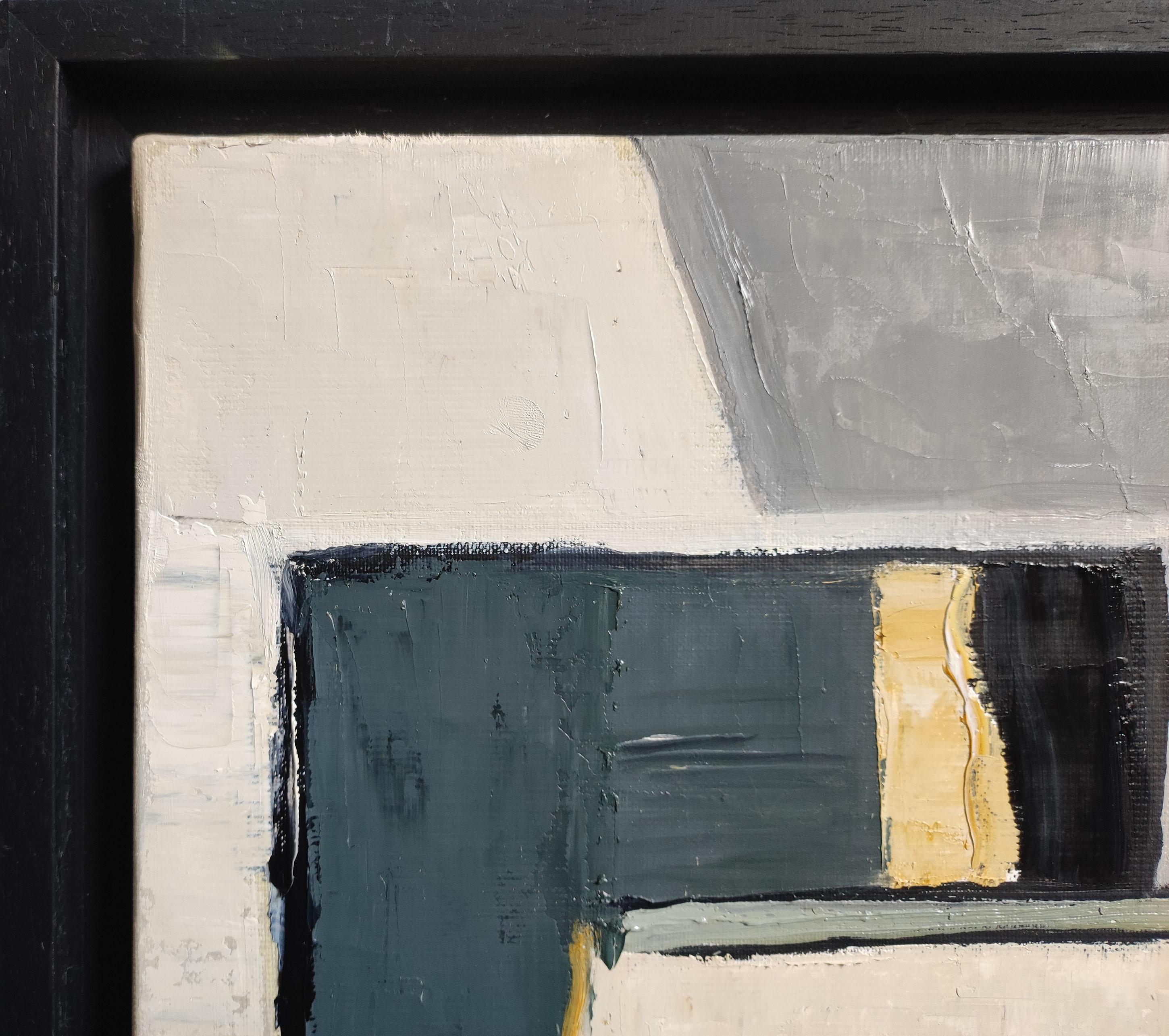 Studio Cubista, Astratto, Verde, Geometrico, Contemporaneo, Olio, Minimalismo, Francese in vendita 2