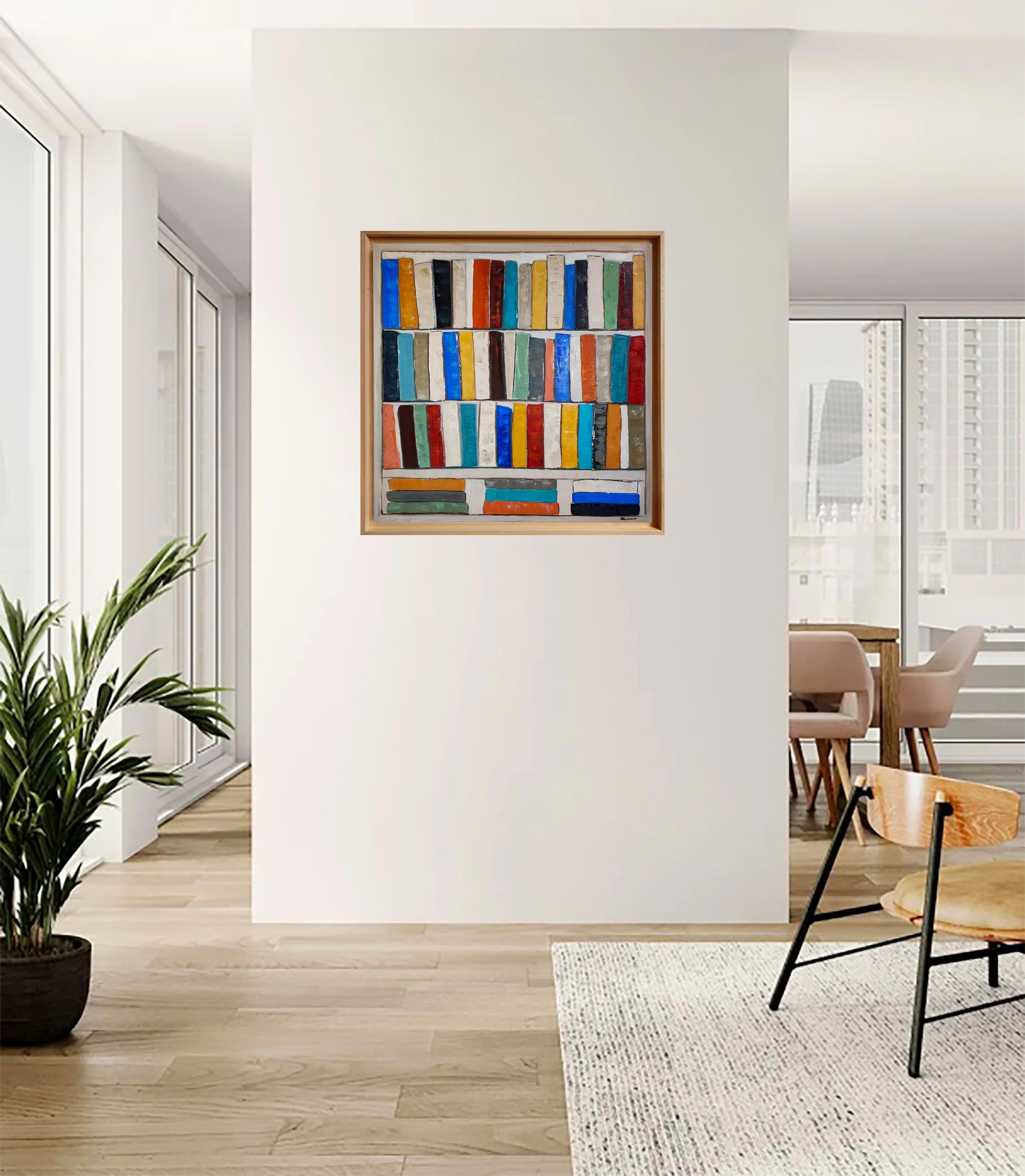 Dimensions: 31.5 x 31.5 inches (80 x 80 cm) unframed
Medium: Oil on linen canvas, framed in black or light wood (collector's choice)

The work, crafted by Sophie Dumont—a renowned French painter with growing international acclaim—perfectly