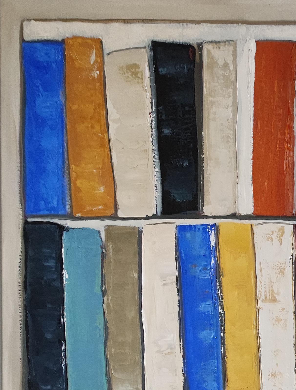 Cultura,  Biblioteca astratta, Francese, Espressionismo, Contemporaneo, multicolore in vendita 1