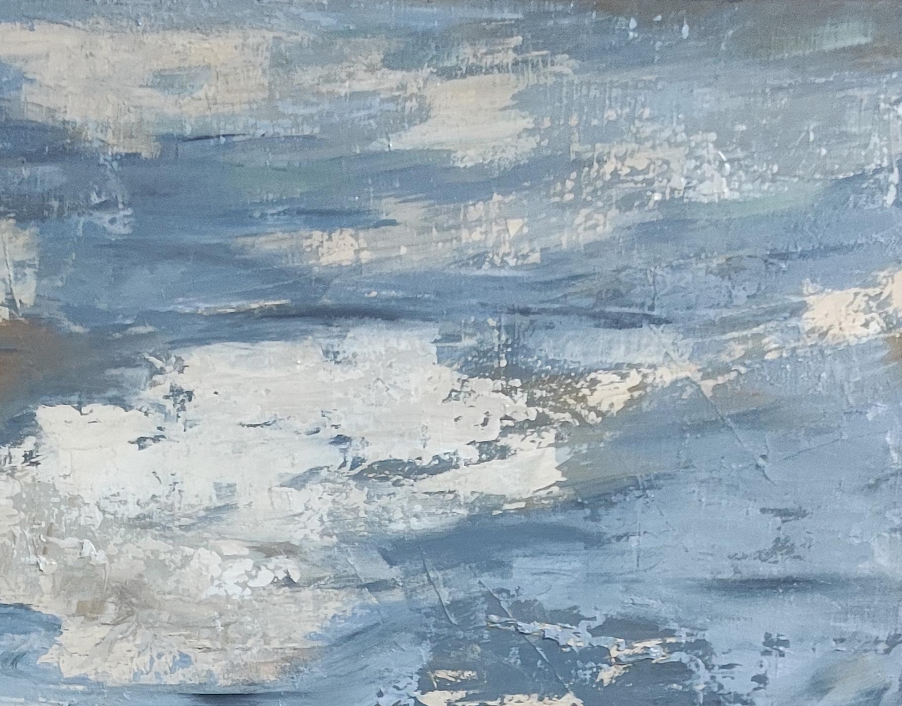 Deauville, Playa, Mar, Figurativo, Contemporáneo, Azul, Impresionismo, Francés en venta 6