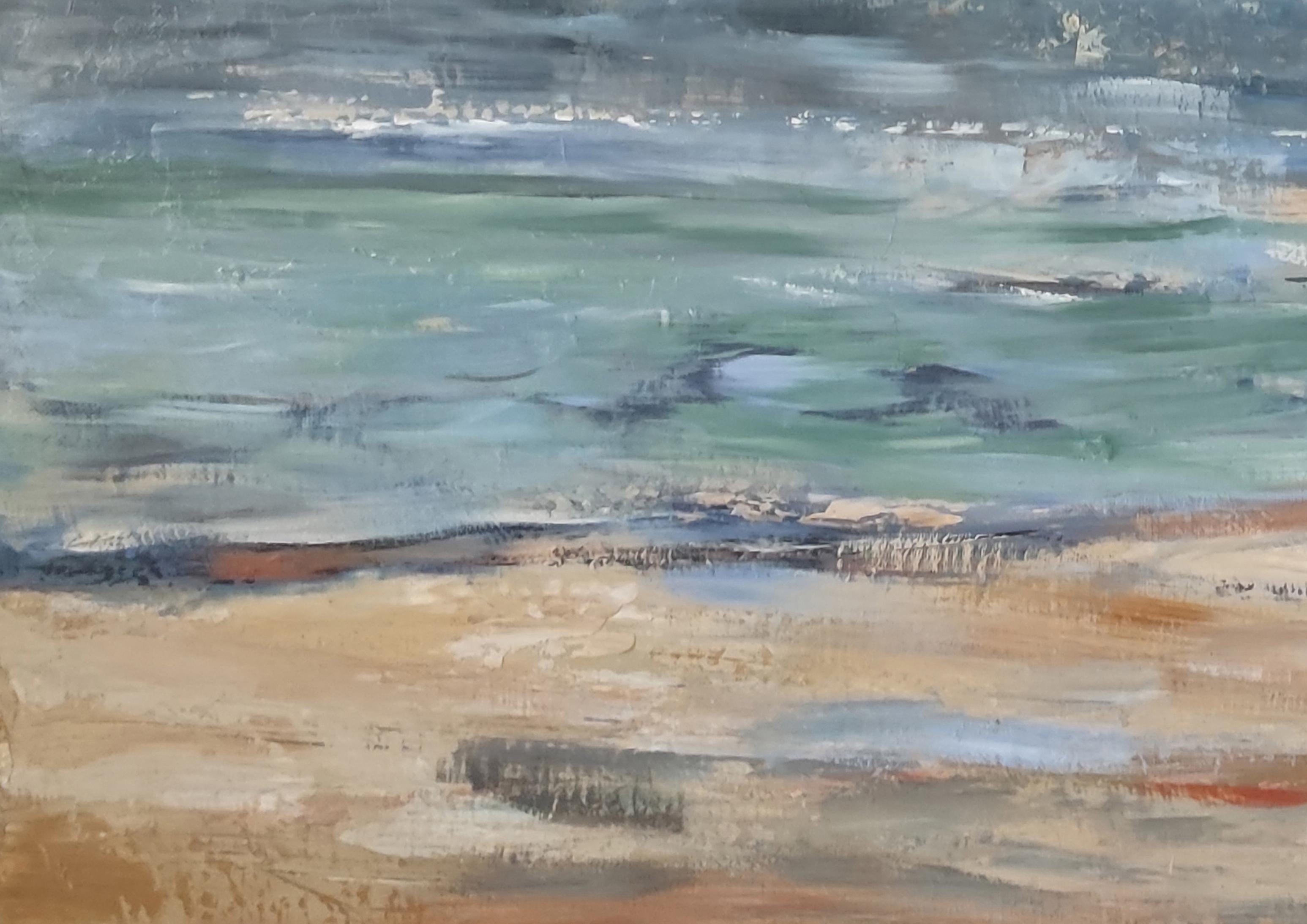 Deauville, Playa, Mar, Figurativo, Contemporáneo, Azul, Impresionismo, Francés en venta 7