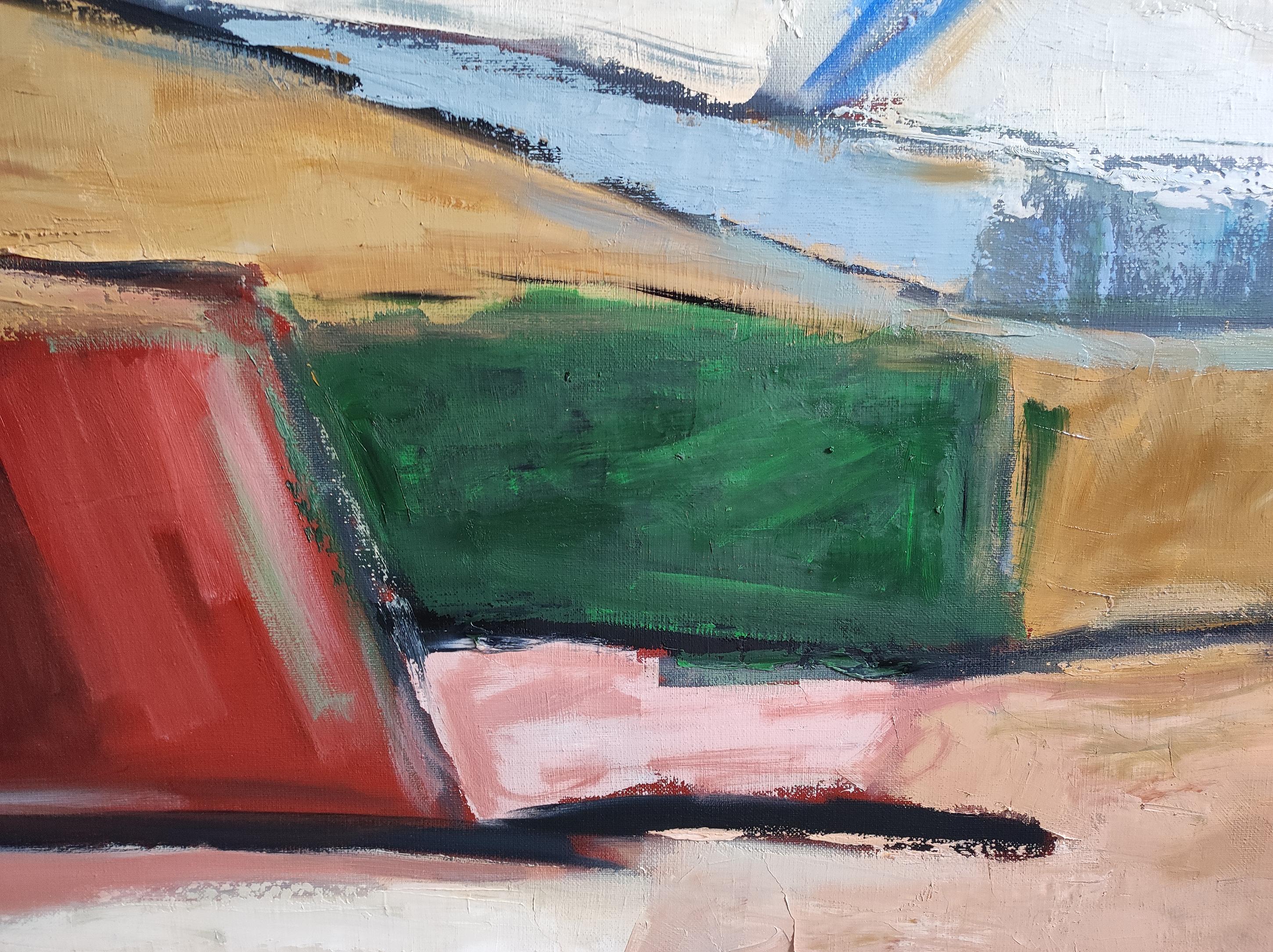 Paesaggio decostruito, campagna astratta Arte contemporanea, grande 2