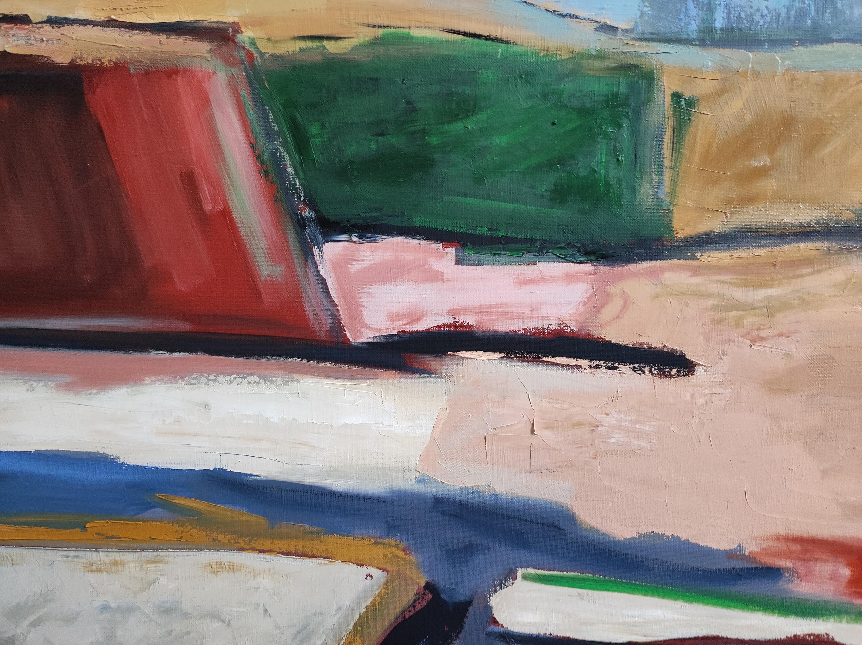 Paesaggio decostruito, campagna astratta Arte contemporanea, grande 4