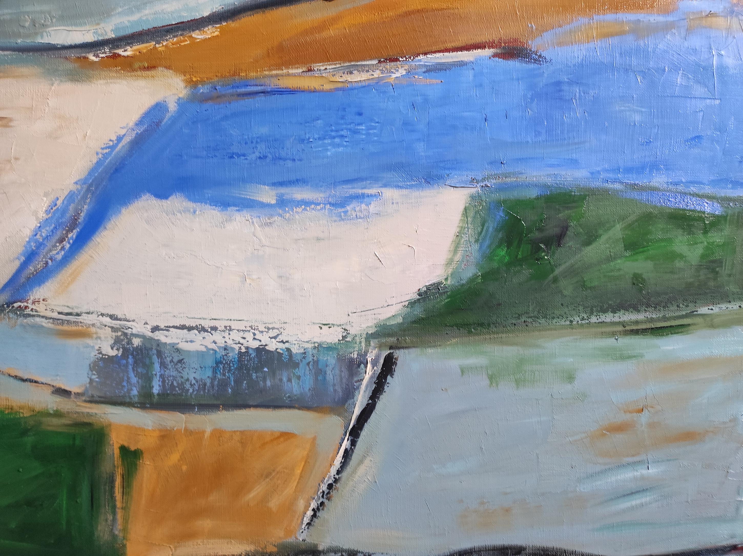 Paesaggio decostruito, campagna astratta Arte contemporanea, grande 5