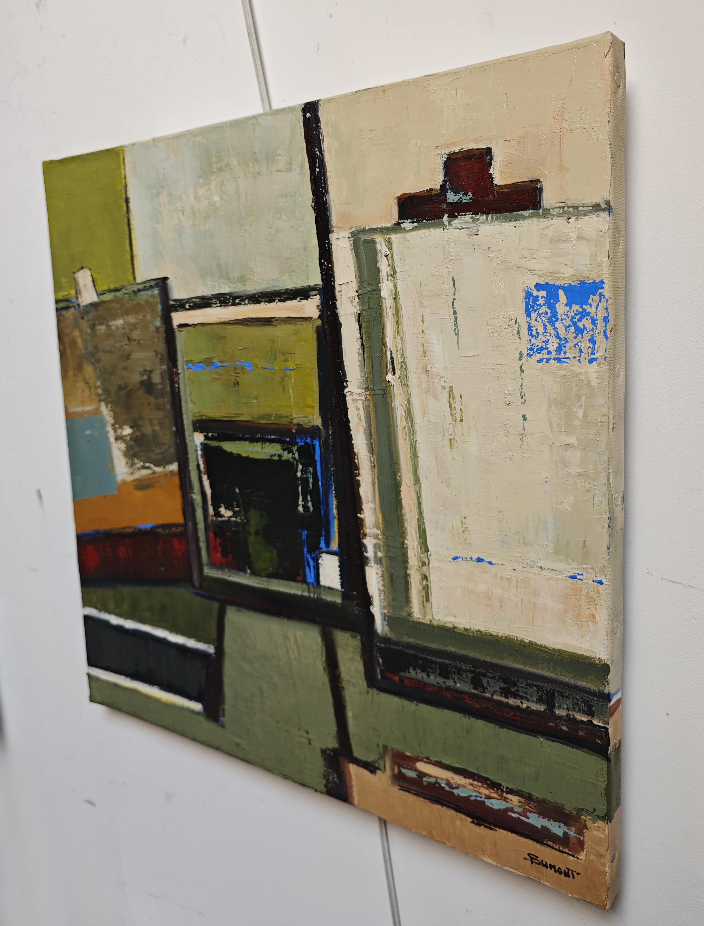 Dialogue des couleurs, Abstracto , óleo sobre lienzo, Expresionismo, Arte contemporáneo en venta 7