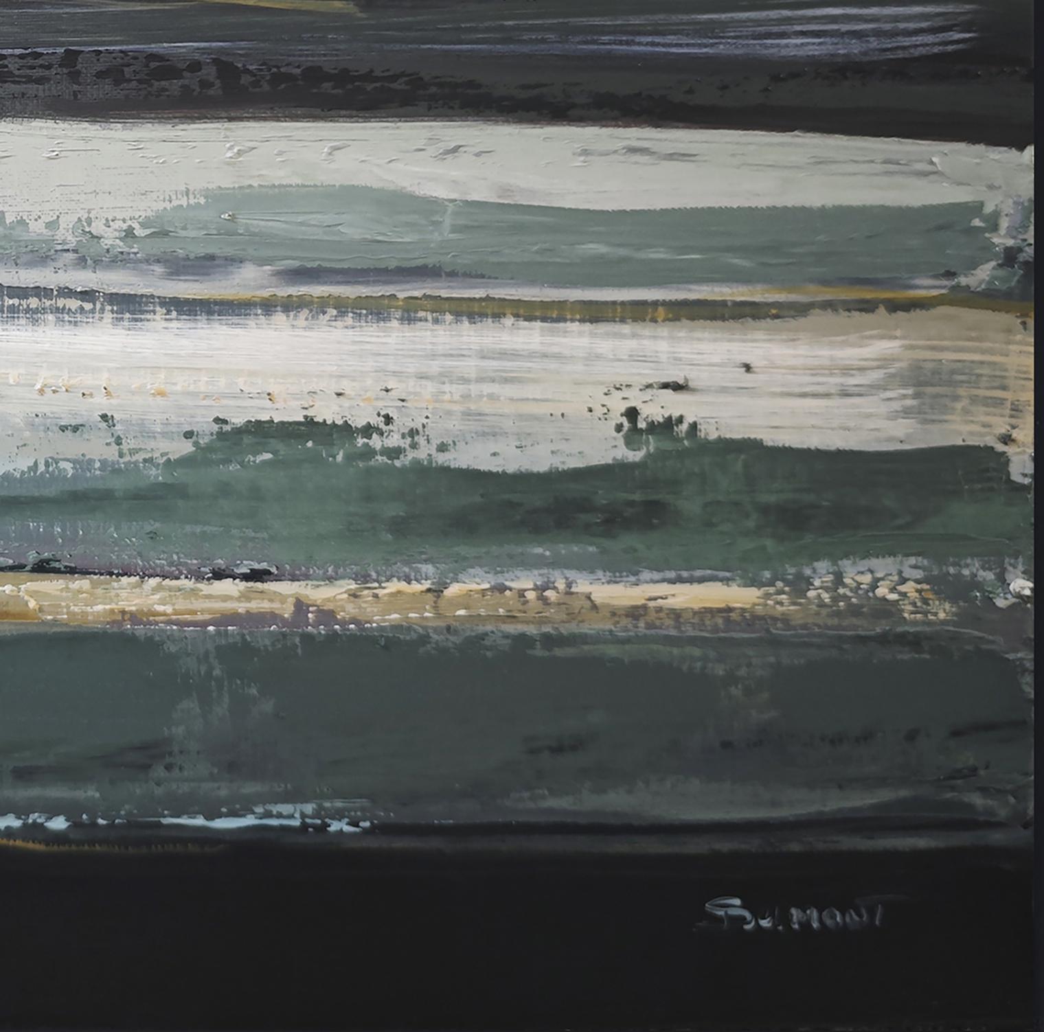 Distant Mists — Abstract Minimalism, Oil Painting, Seaside, Contemporary art For Sale 4