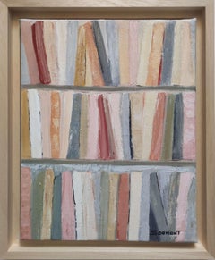 sweetness, abstract, books, modern,  oil on canvas, series of libraries