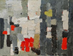 Dynamik, Abstraktes Gemälde, Öl auf Leinwand, Expressionismus, Texturierte, französische Kunst
