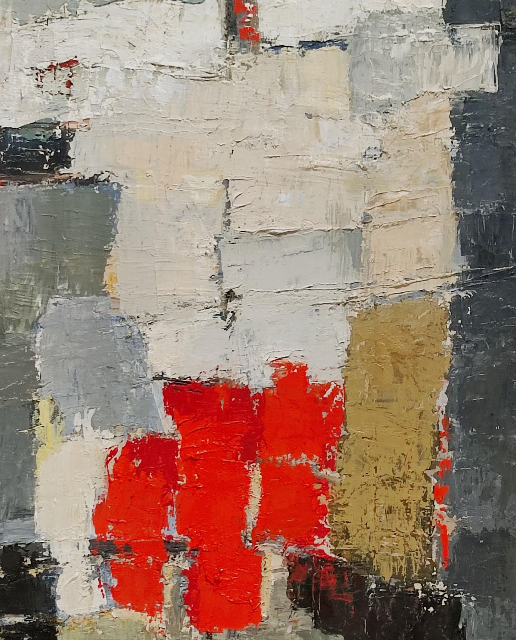 Dinamica, Pittura astratta, Olio su tela, Espressionismo, Texture, Arte francese in vendita 5