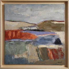 Mémoire de la terre, paysage abstrait, huile, expressionnisme, art contemporain