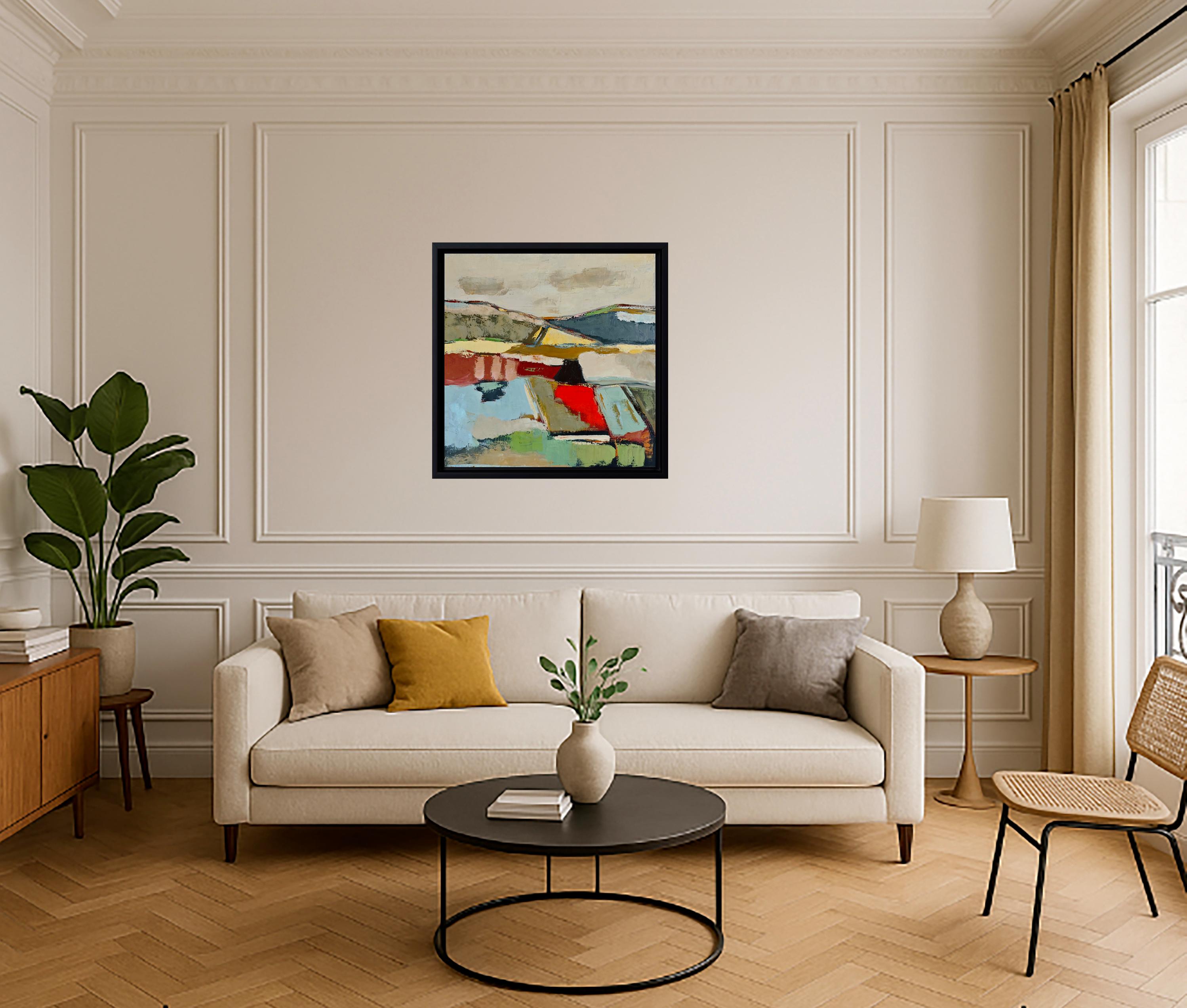 Earth Reflections - Modern Abstract Landscape paint – Original Oil on Canvas im Angebot 6
