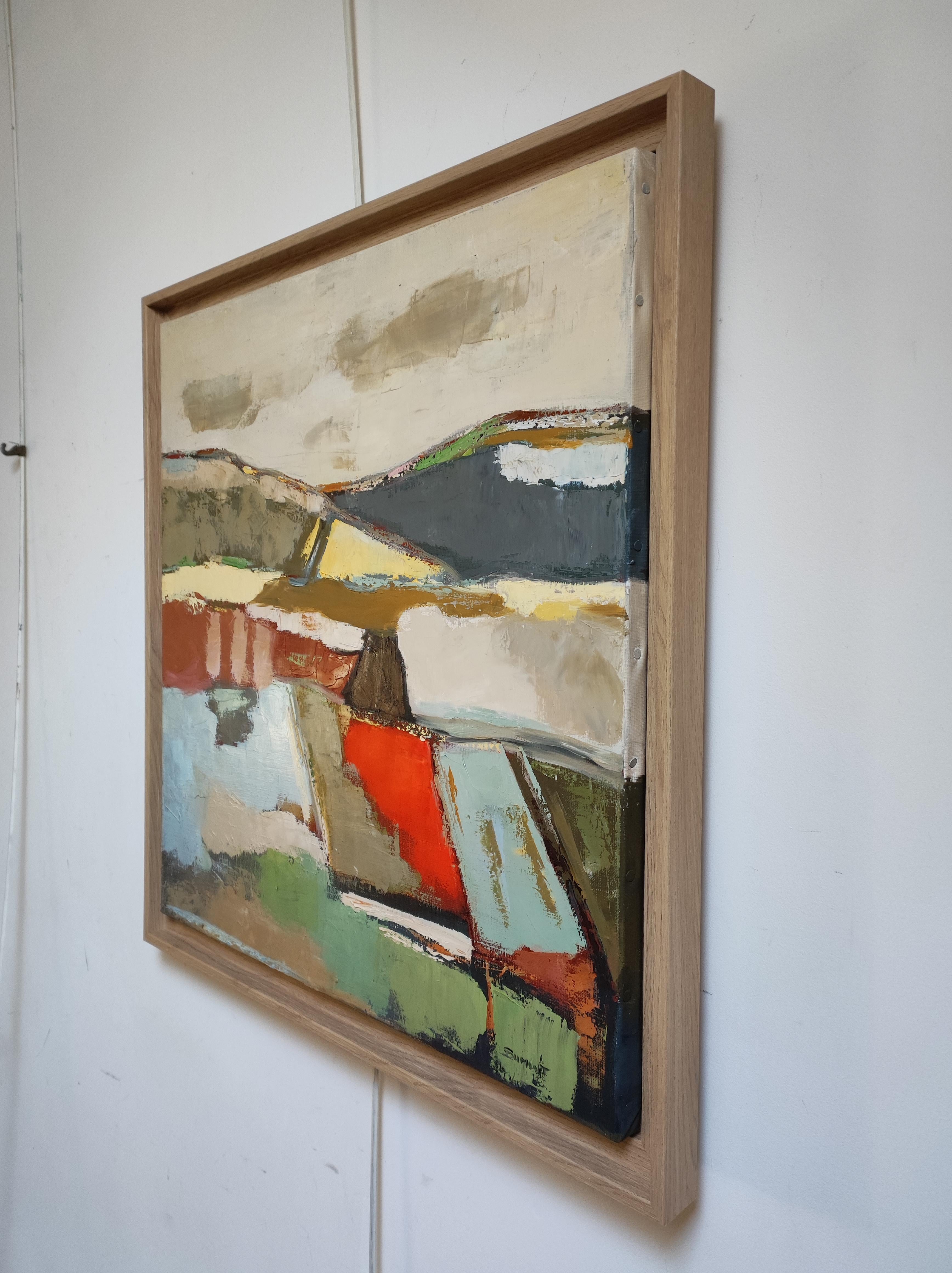 Earth Reflections - Modern Abstract Landscape paint – Original Oil on Canvas im Angebot 7