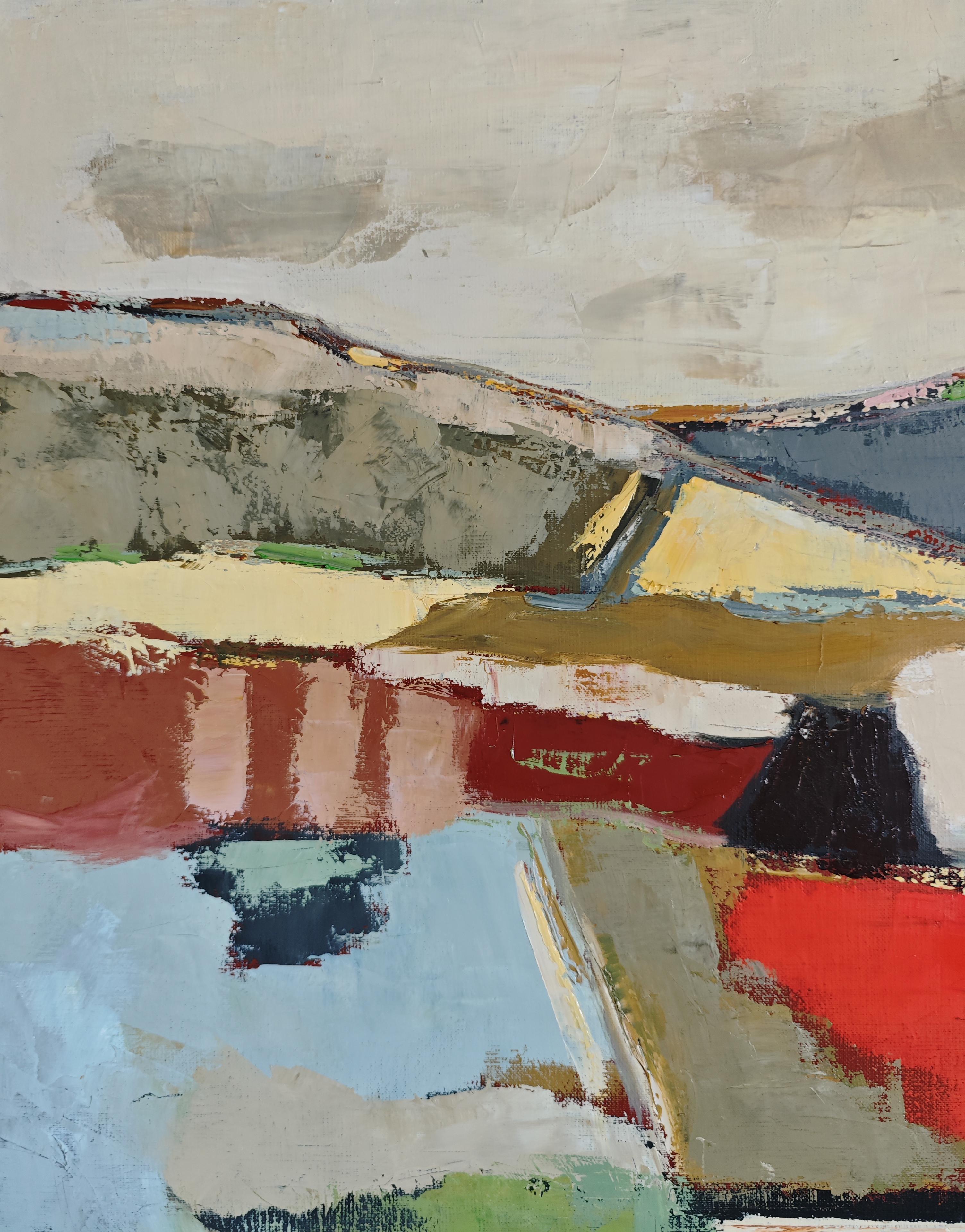 Earth Reflections - Modern Abstract Landscape paint – Original Oil on Canvas im Angebot 2