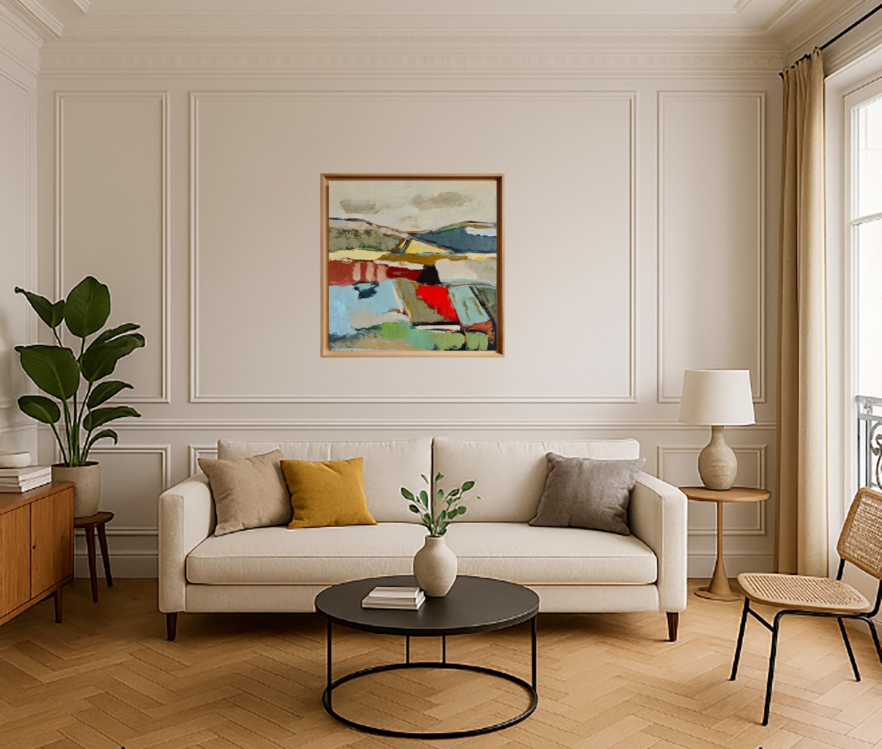 Earth Reflections - Modern Abstract Landscape paint – Original Oil on Canvas im Angebot 5