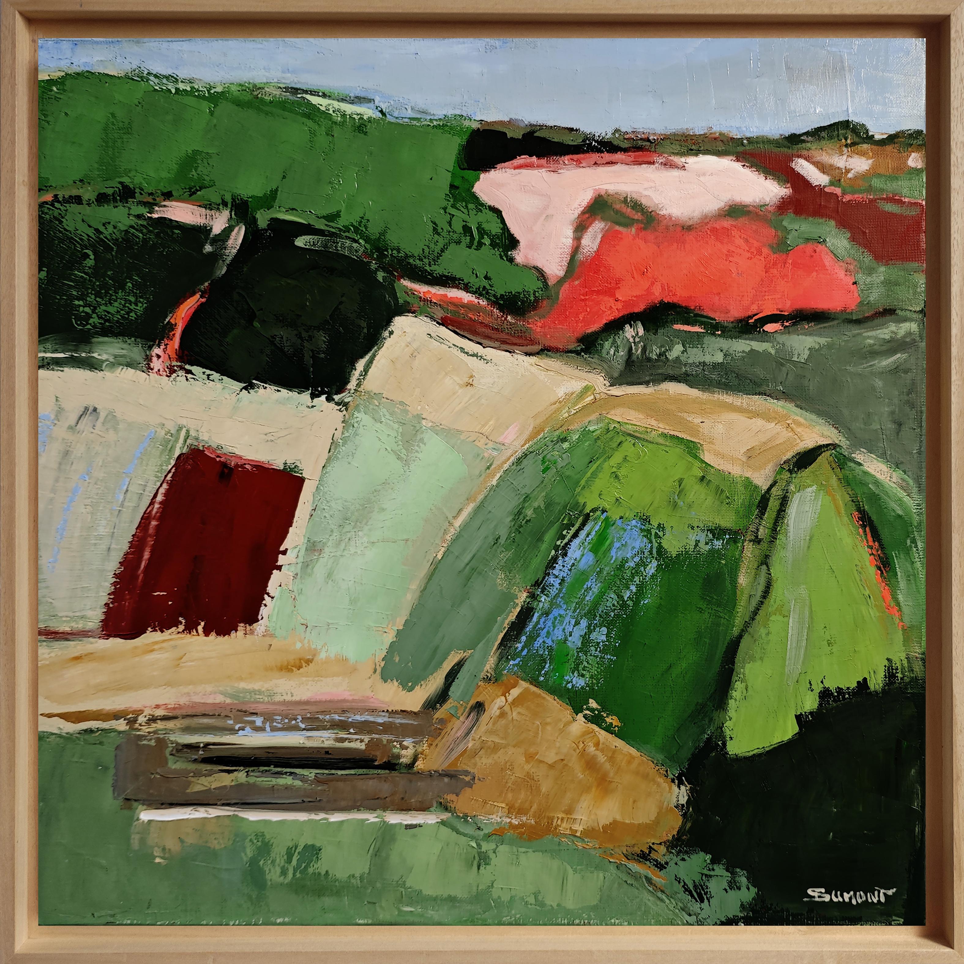 Eclats de verdure  Abstrakte Landschaften, Öl auf Leinwand, Expressionismus, Contemporary – Painting von SOPHIE DUMONT