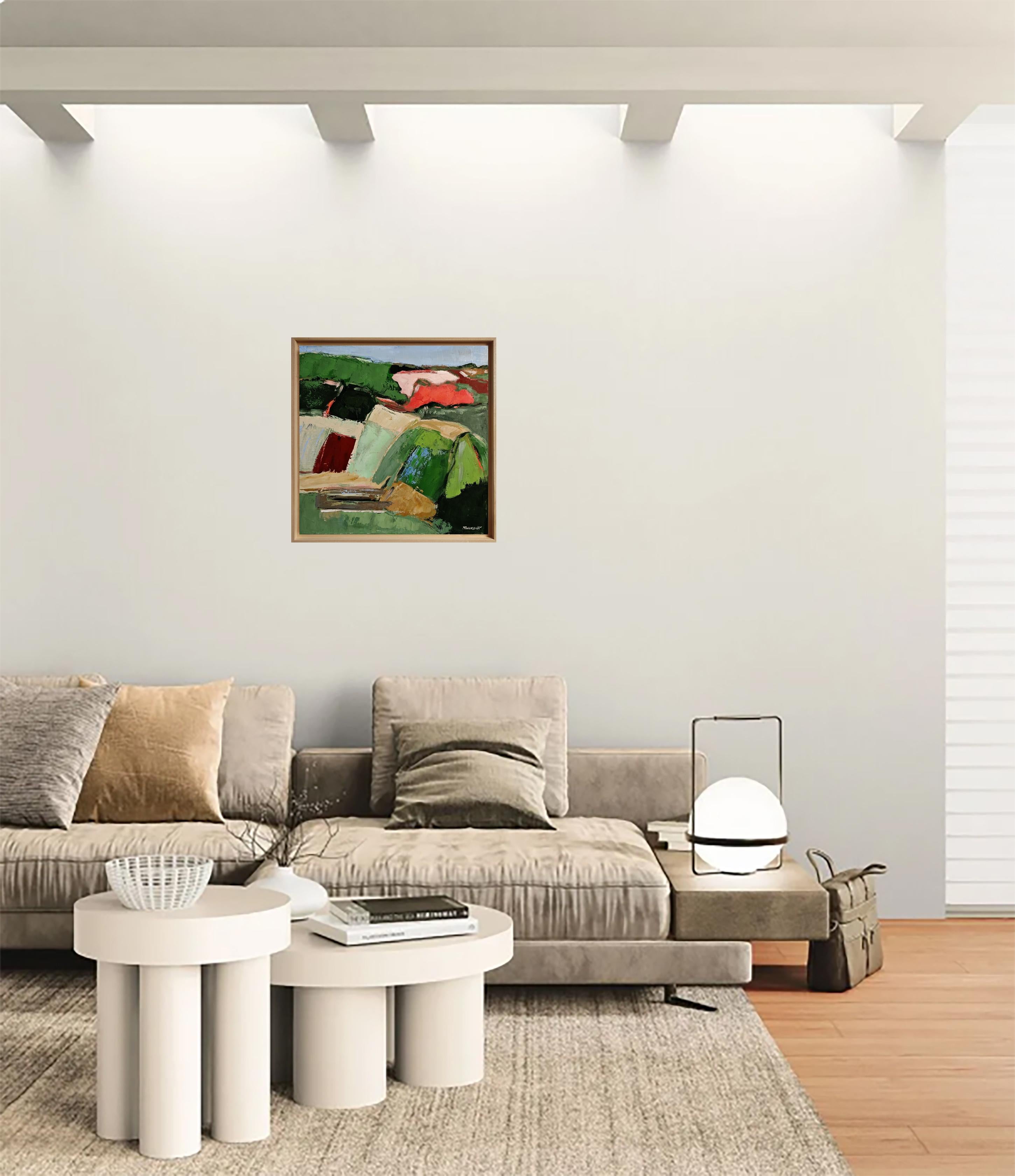 Eclats de verdure  Abstrakte Landschaften, Öl auf Leinwand, Expressionismus, Contemporary (Abstrakter Expressionismus), Painting, von SOPHIE DUMONT