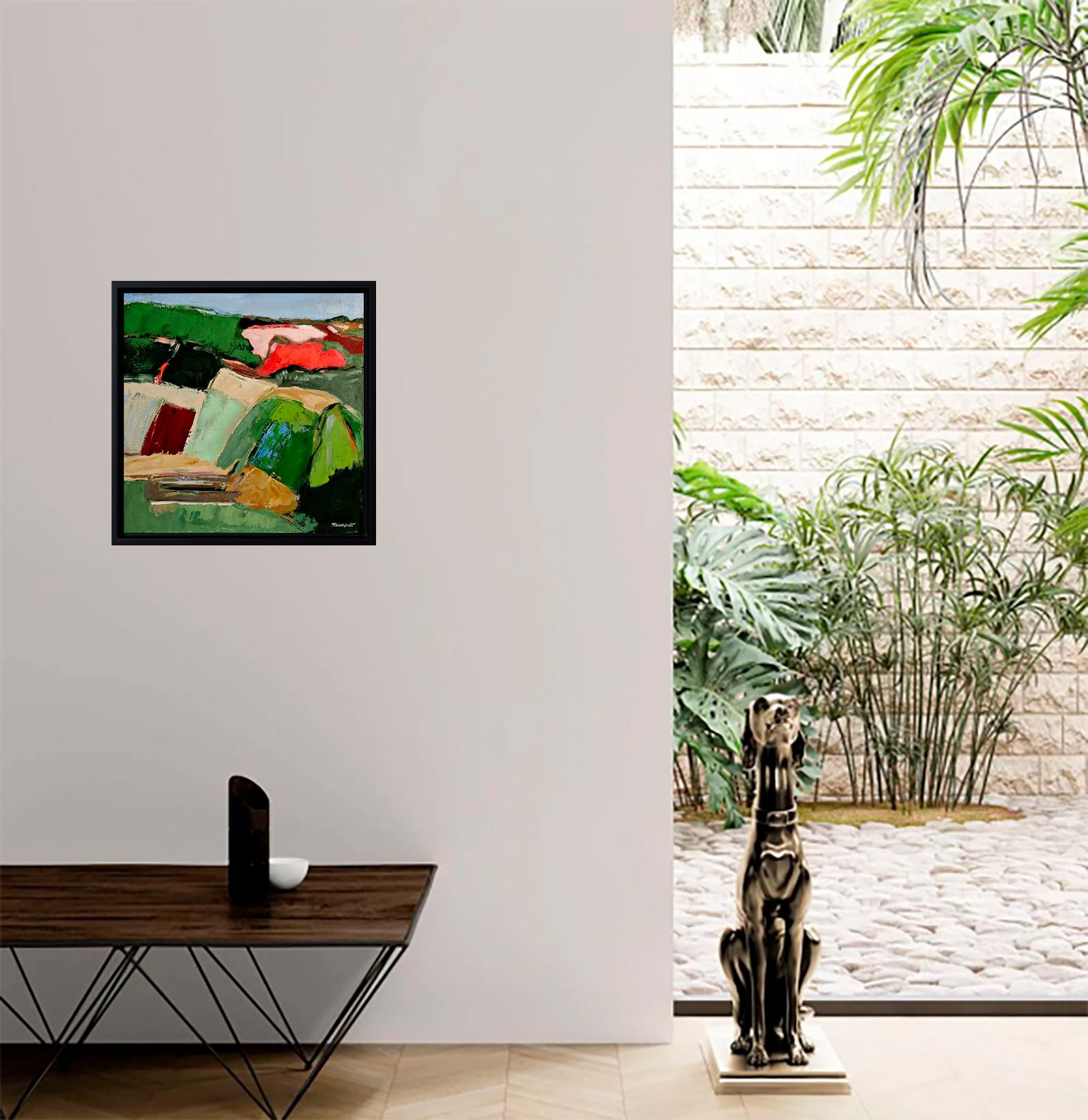 Eclats de verdure  Abstrakte Landschaften, Öl auf Leinwand, Expressionismus, Contemporary (Schwarz), Abstract Painting, von SOPHIE DUMONT