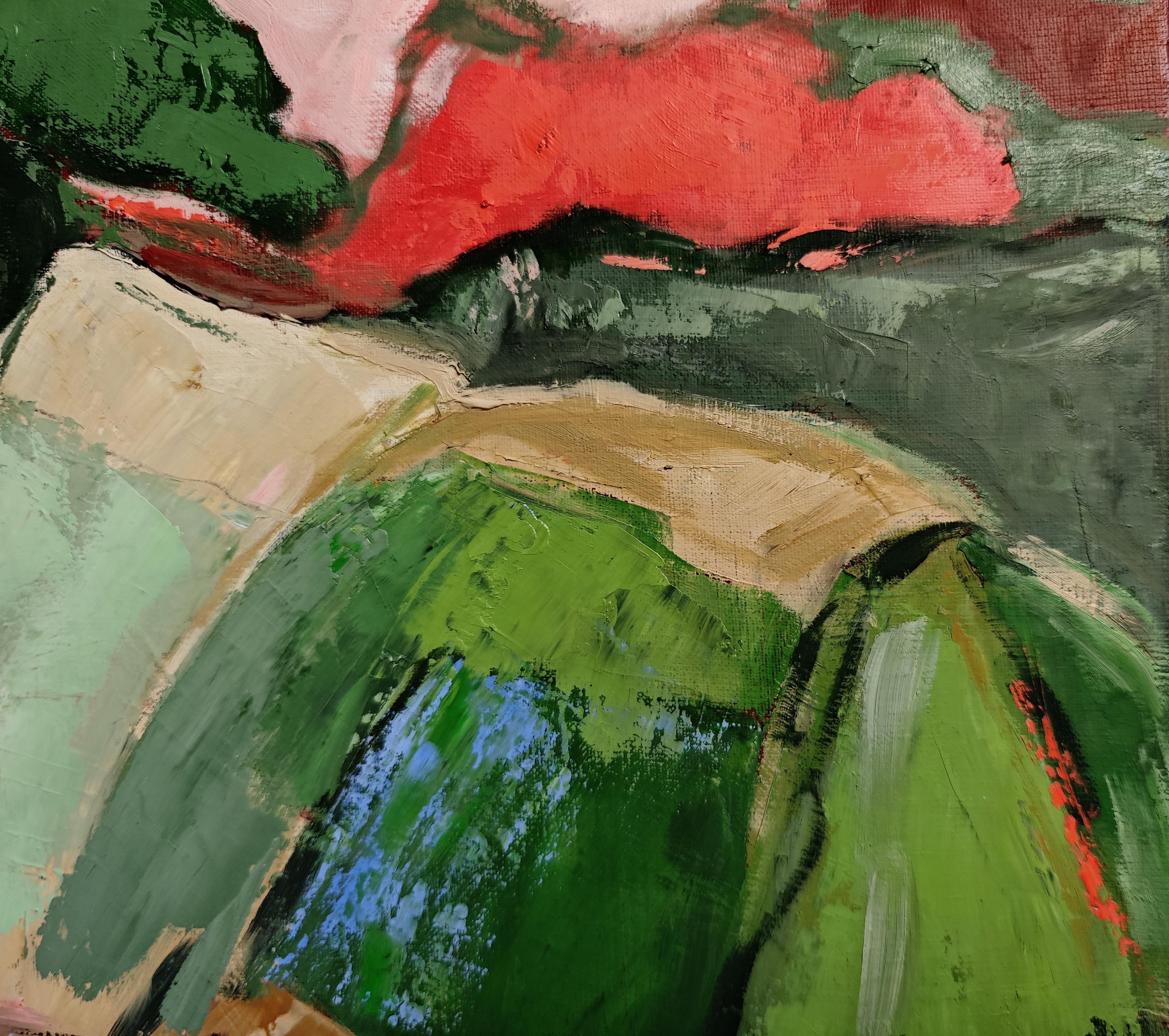 Eclats de verdure  Abstrakte Landschaften, Öl auf Leinwand, Expressionismus, Contemporary im Angebot 3