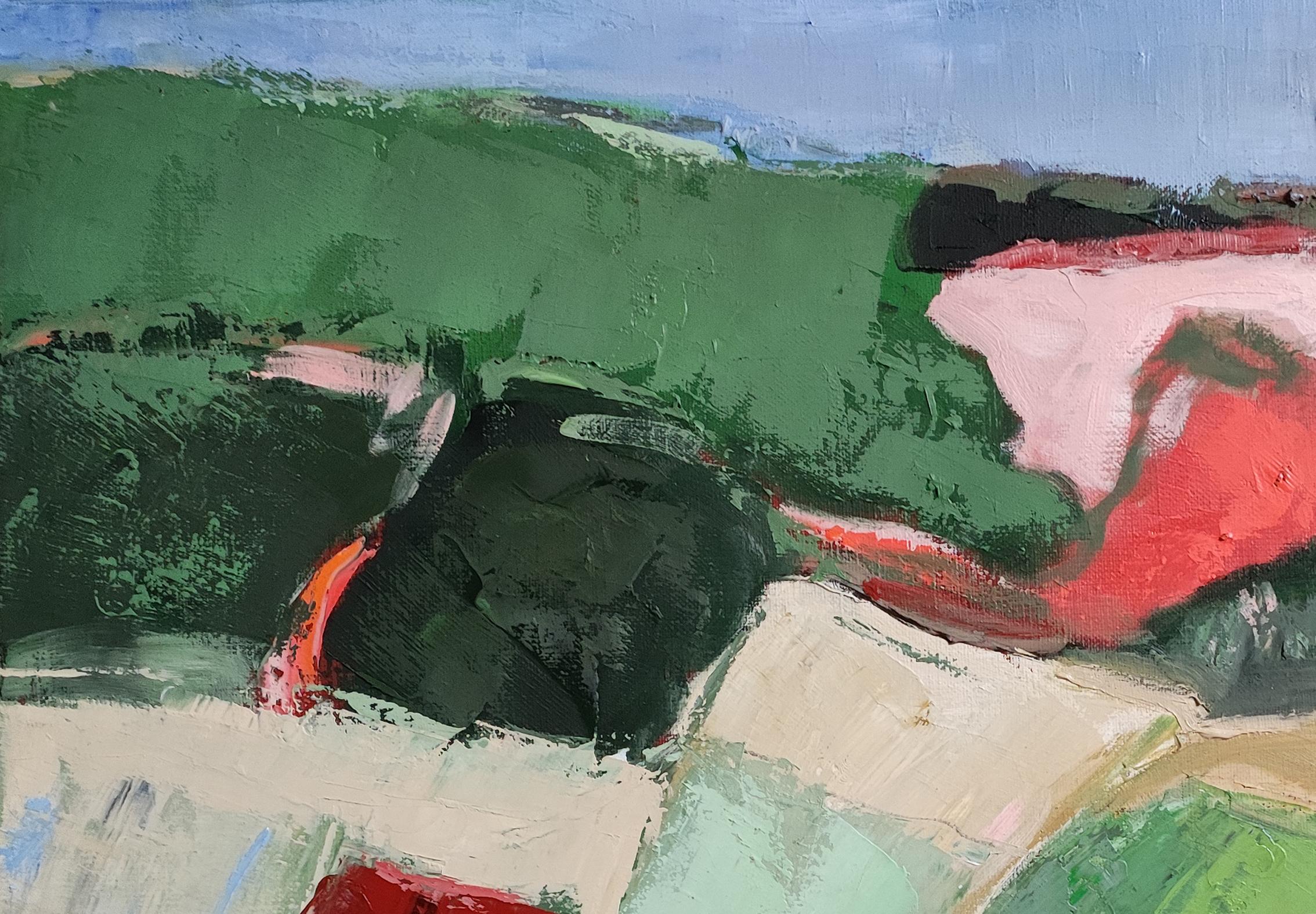 Eclats de verdure  Abstrakte Landschaften, Öl auf Leinwand, Expressionismus, Contemporary im Angebot 4