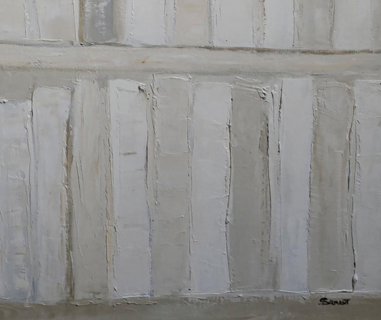 Eco di parole, astratto, minimalismo, biblioteca, Monochrom, Whiting, libri in vendita 3