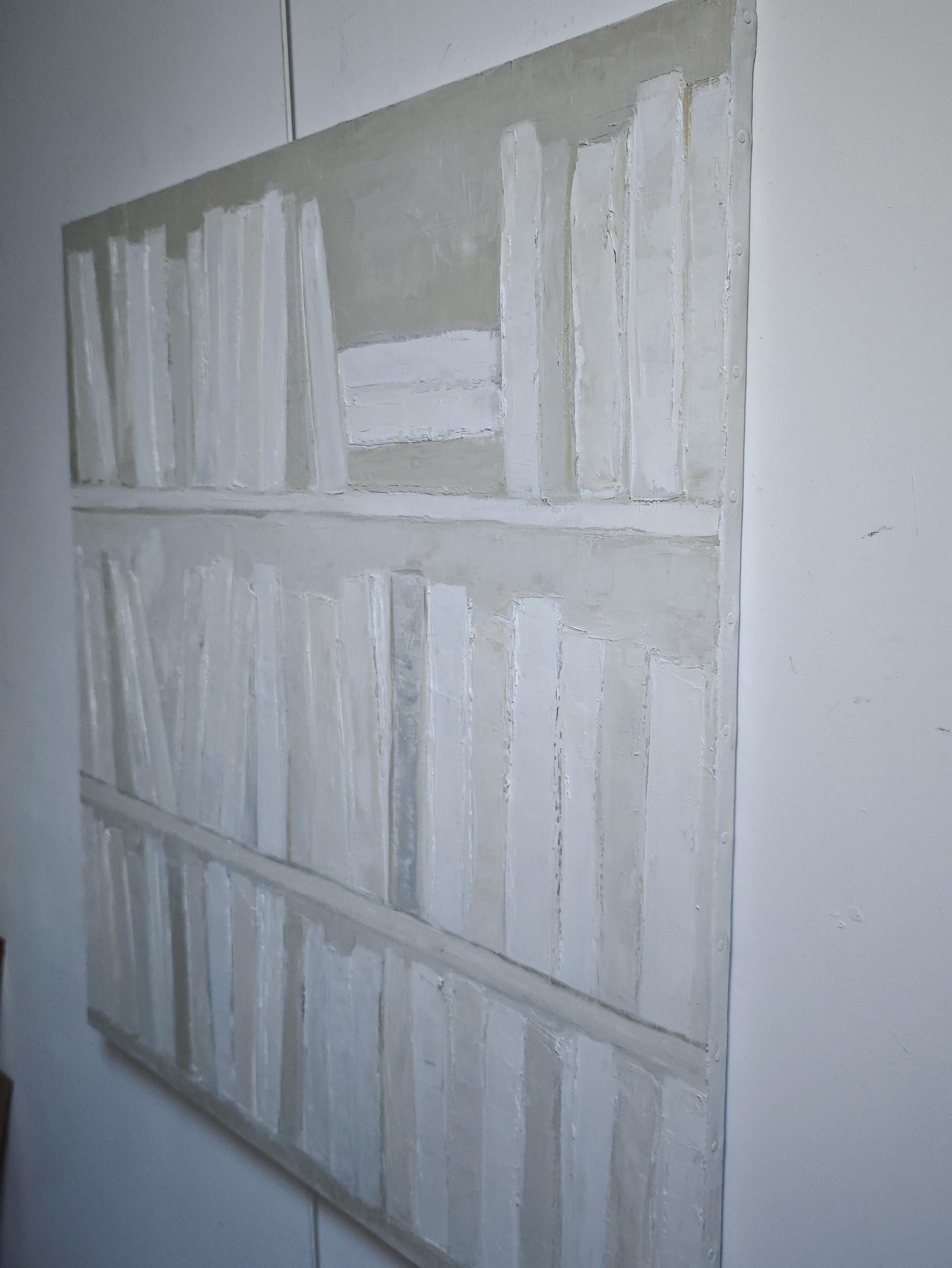 Eco di parole, astratto, minimalismo, biblioteca, Monochrom, Whiting, libri in vendita 5