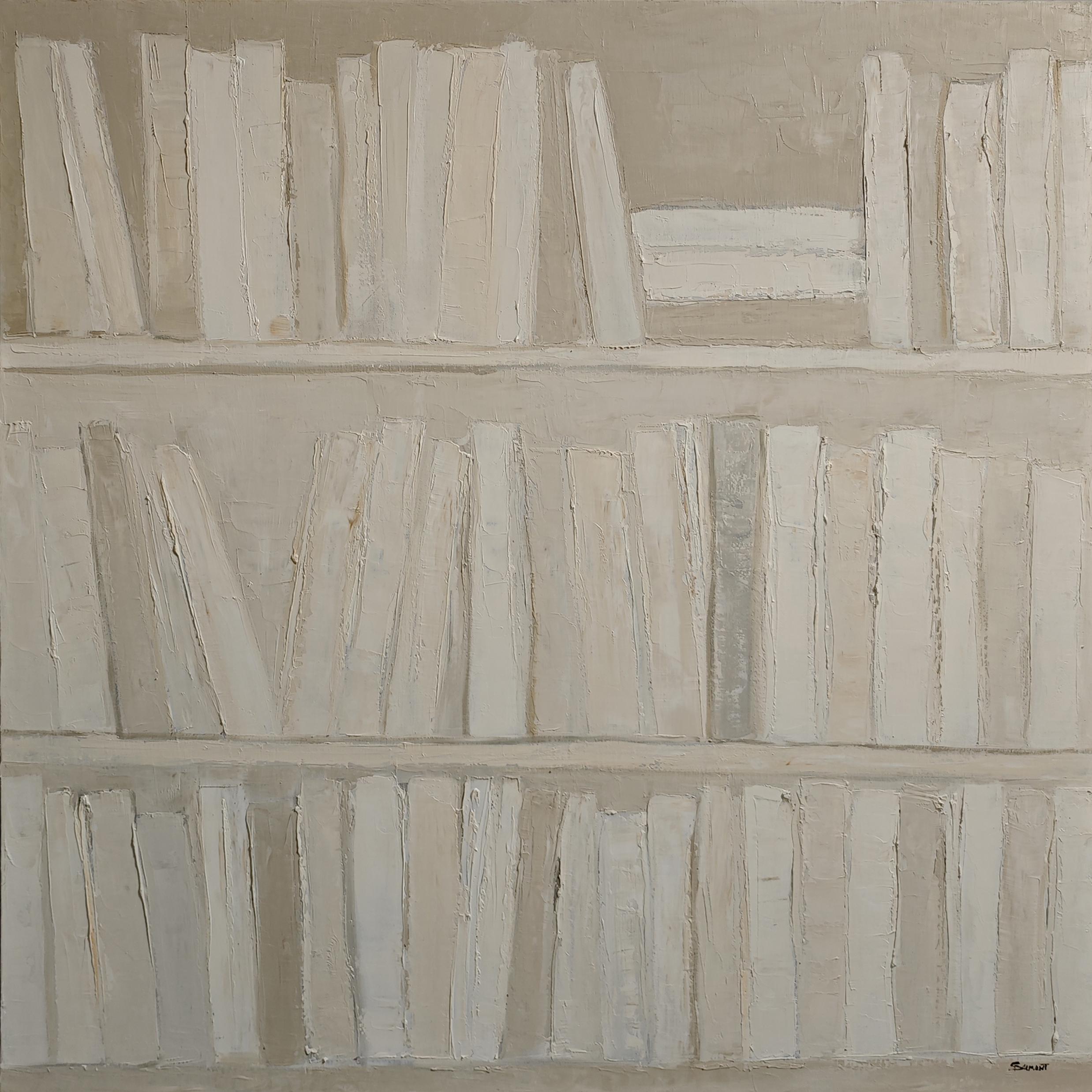 Eco di parole, astratto, minimalismo, biblioteca, Monochrom, Whiting, libri in vendita 8