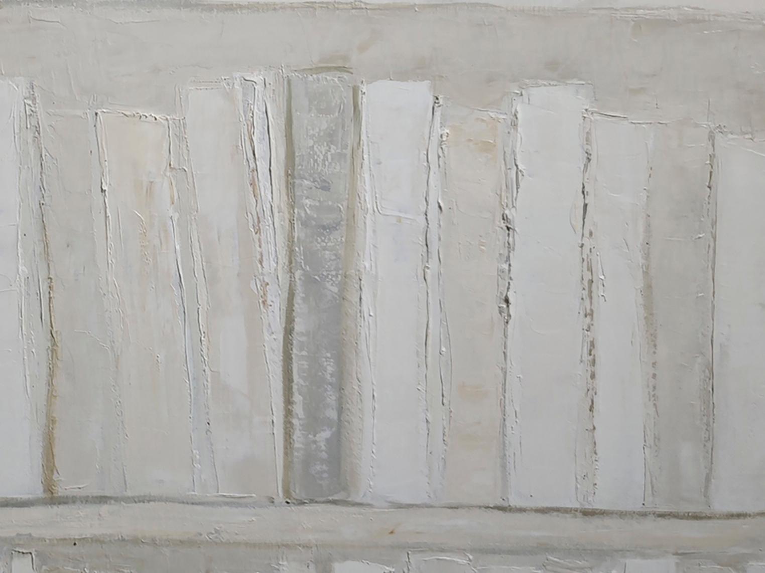 Eco di parole, astratto, minimalismo, biblioteca, Monochrom, Whiting, libri in vendita 2